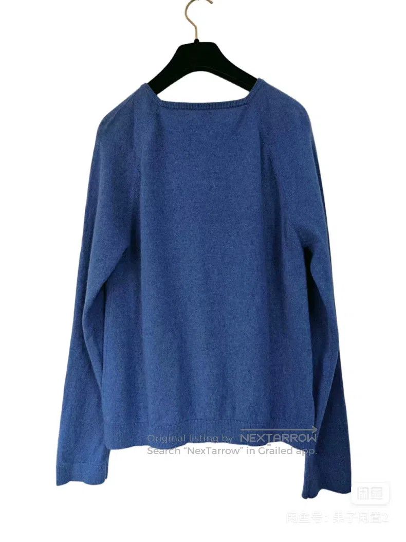 Hermes Hermes Sophisticated blue cashmere sweater Size S / US 4 / IT 40 - 5 Thumbnail