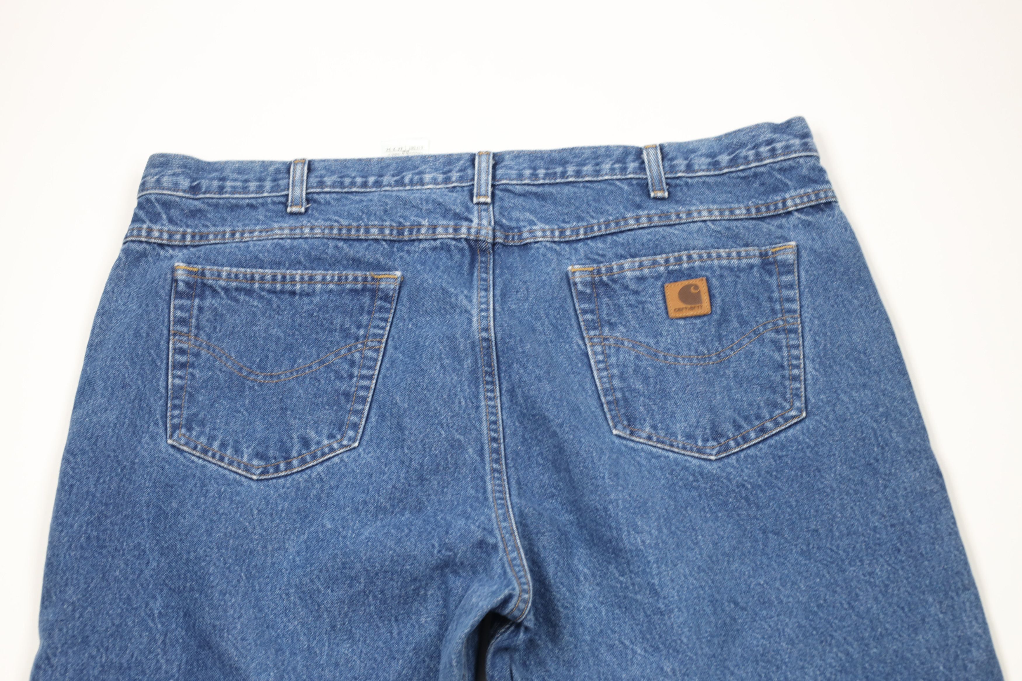 Carhartt × Vintage Vintage Y2K Carhartt Spell Out Tapered Leg Denim Jeans Blue Size US 44 / EU 60 - 10 Thumbnail
