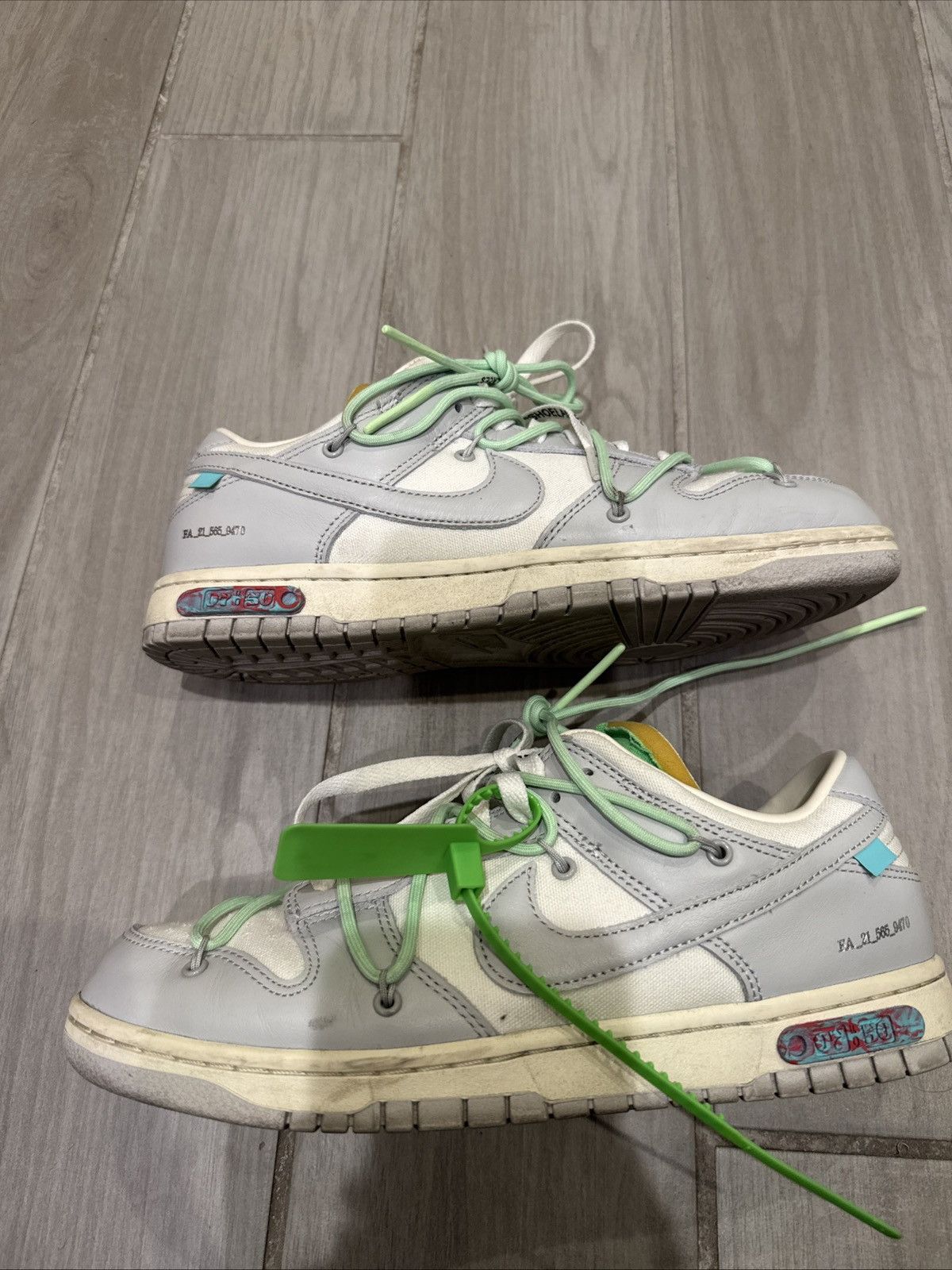 Nike × Off-White Nike Off White Dunk Low lot 7 of 50 Size US 10 / EU 43 - 4 Thumbnail