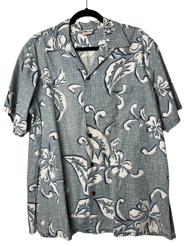 Vintage Vntg 80s Hawaiian Aloha Shirt: Barefoot in Paradise Hibiscus Size US L / EU 52-54 / 3 - 1 Thumbnail