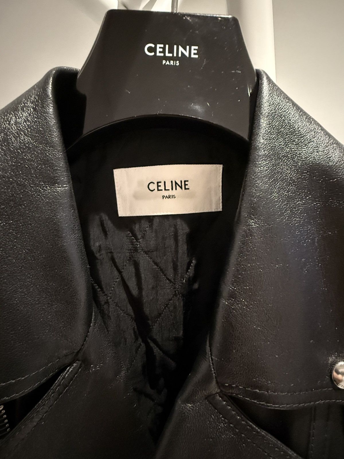 Celine Celine Biker Double Leather Jacket Size US M / EU 48-50 / 2 - 2 Thumbnail