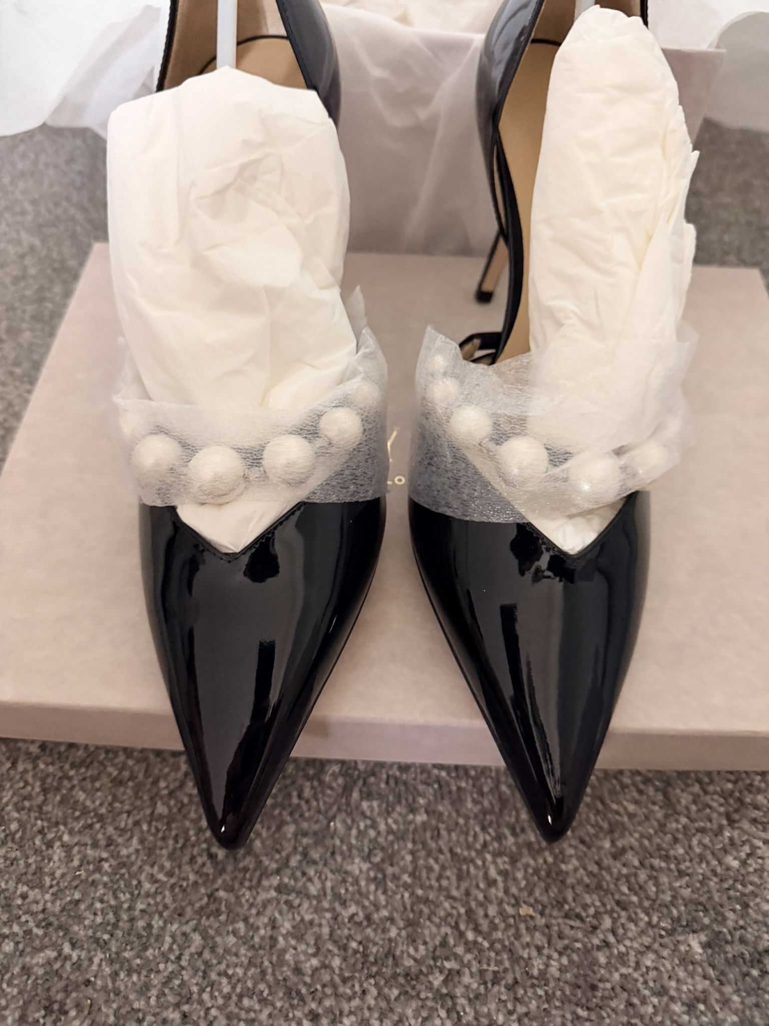 Jimmy Choo Jimmy Choo Aurelie 85 l 39 Black/ White Size US 9 / IT 39 - 2 Thumbnail
