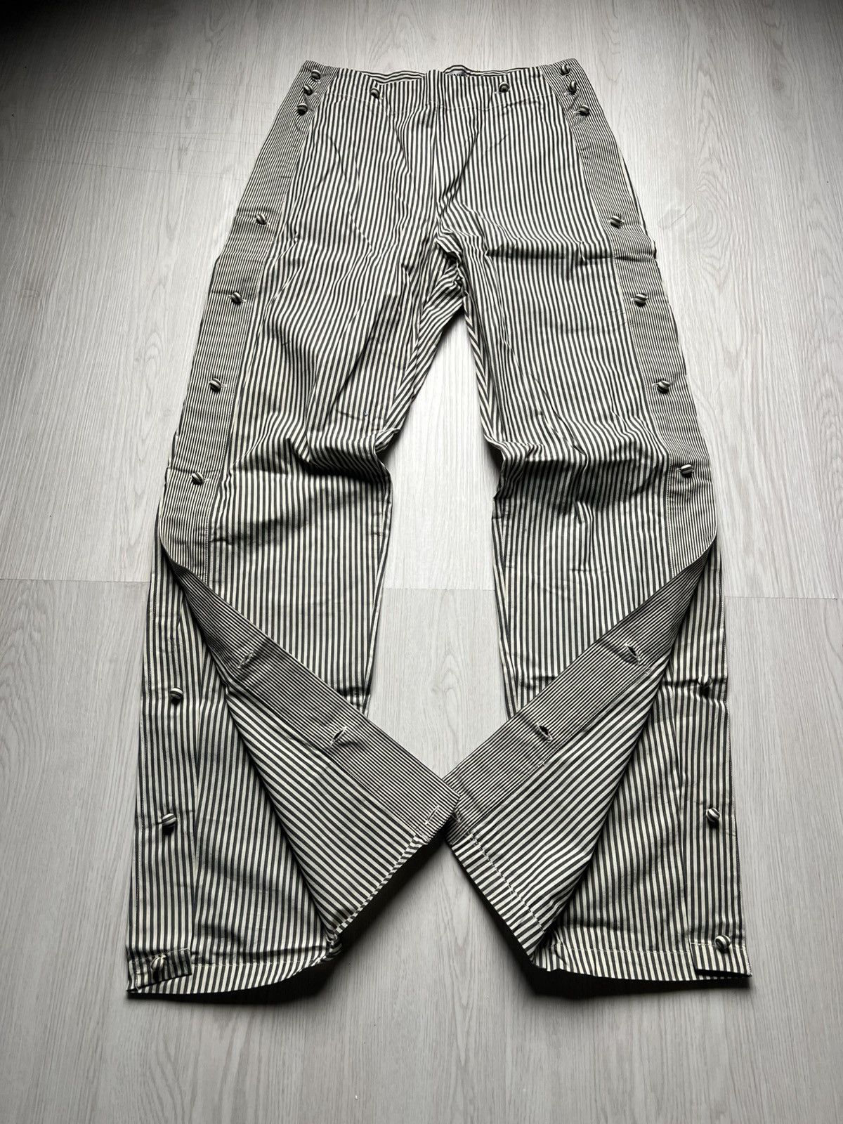 Issey Miyake Archive Issey Miyake Side Button Stripe Pants Size US 28 / EU 44 - 1 Thumbnail