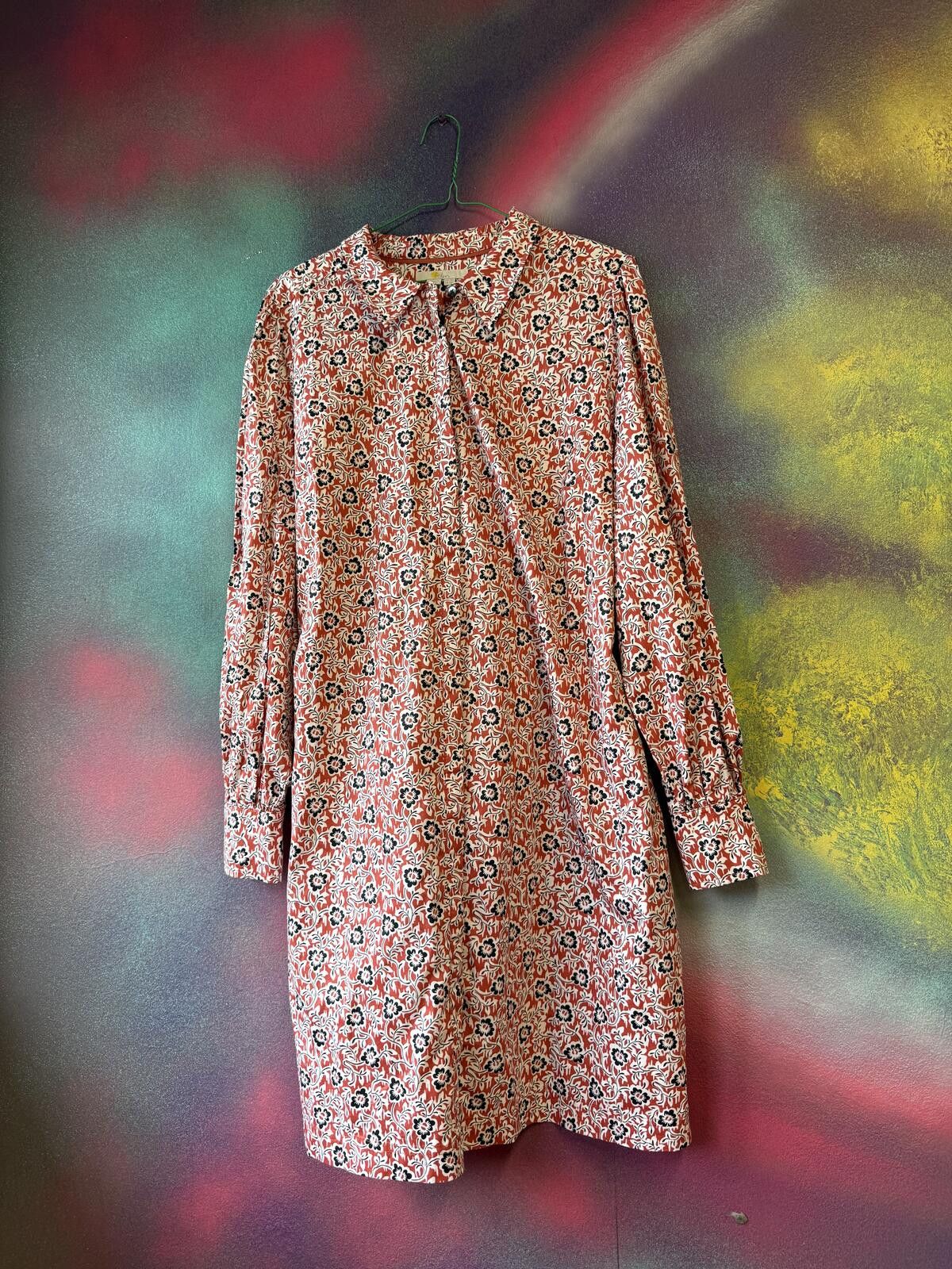 Other Boden Red Floral Long Sleeve Shirt Dress Mini / Midi Size XL / US 12-14 / IT 48-50 - 1 Thumbnail
