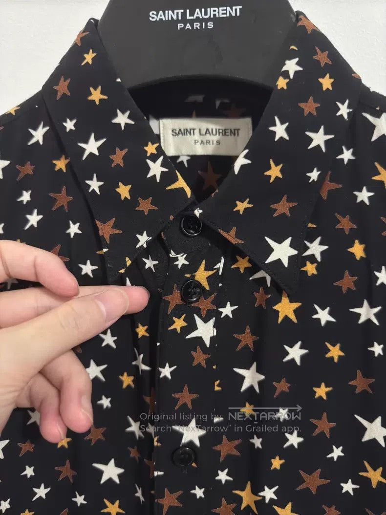 Saint Laurent Paris Saint Laurent Paris Size 39 Viscose All-over Star Black an Size US L / EU 52-54 / 3 - 4 Thumbnail
