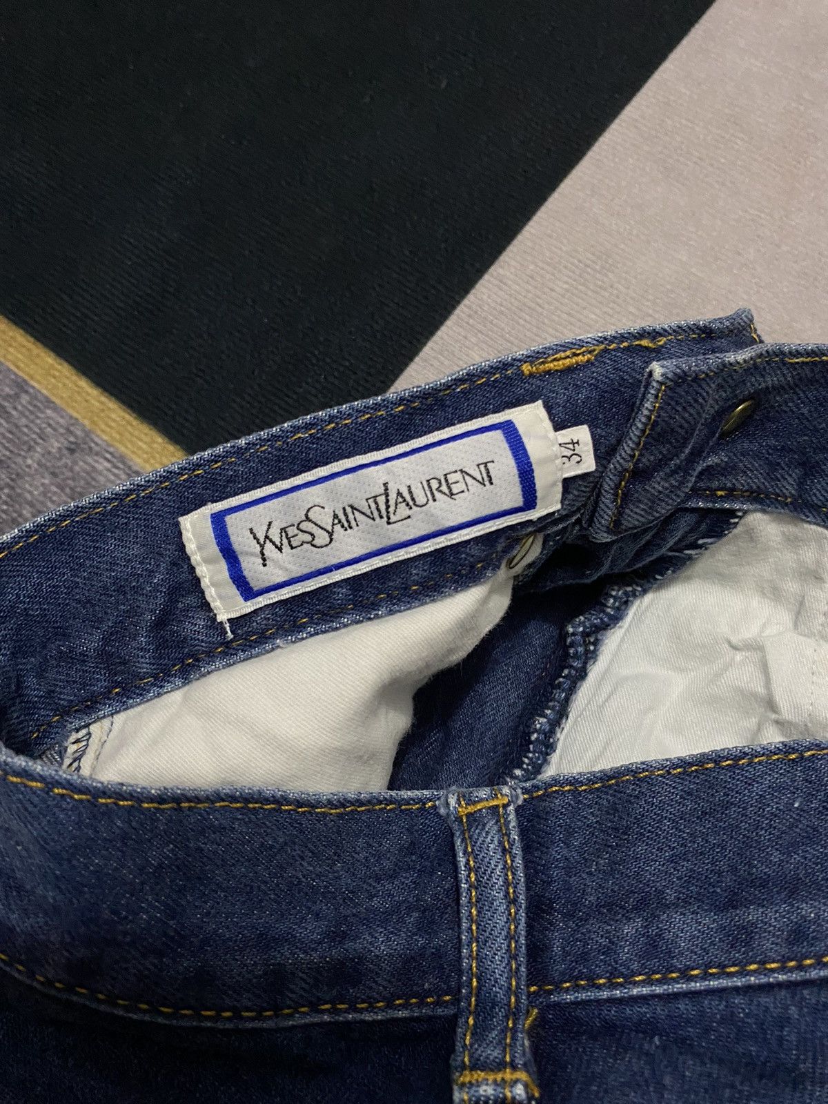 Yves Saint Laurent YVESSAINTLAURET YSL DENIM PANTS Size 22" - 7 Thumbnail