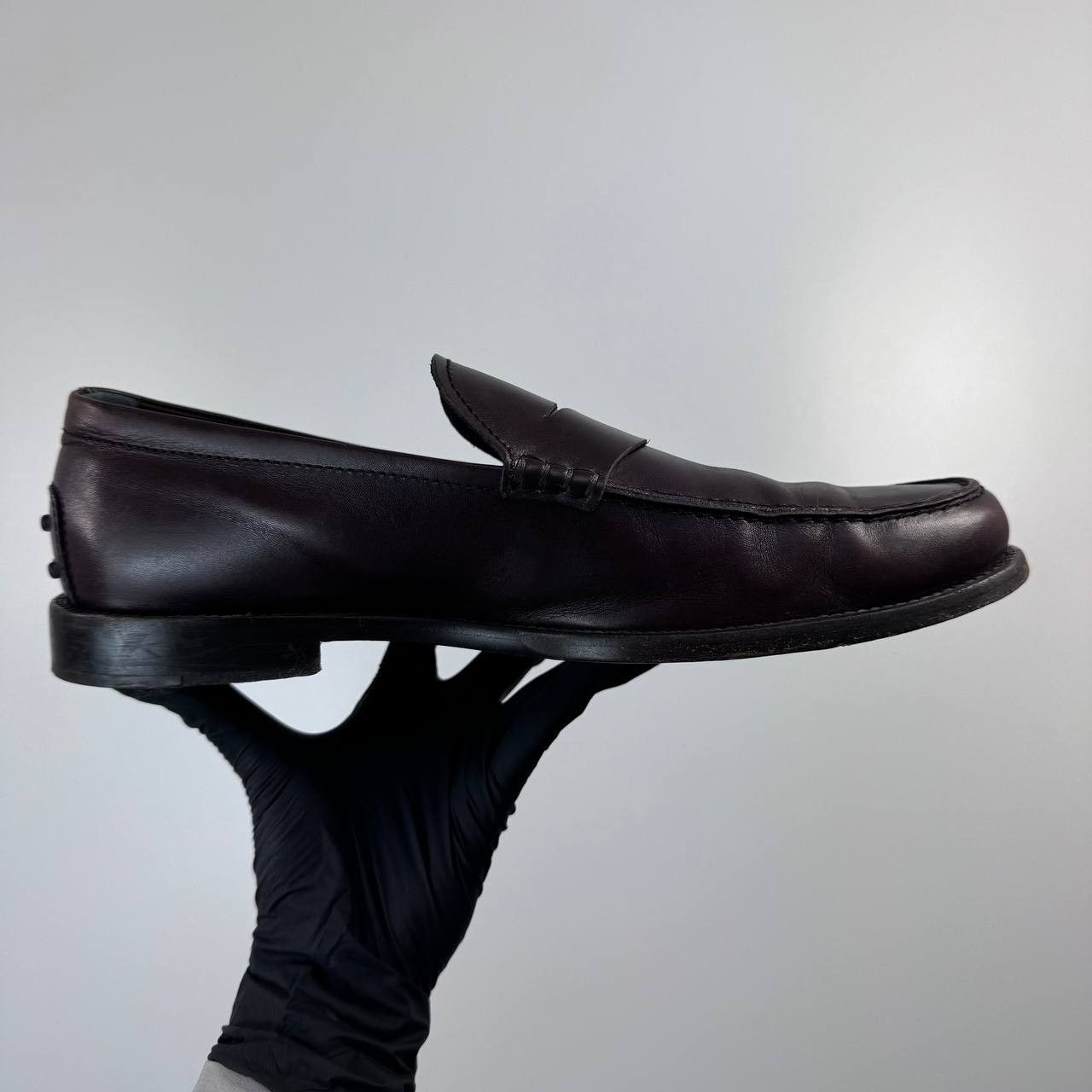 Band Tees Tod’s Leather Penny Loafers Brown Slip On Dress Size 7.5 Size US 7.5 / EU 40-41 - 6 Thumbnail