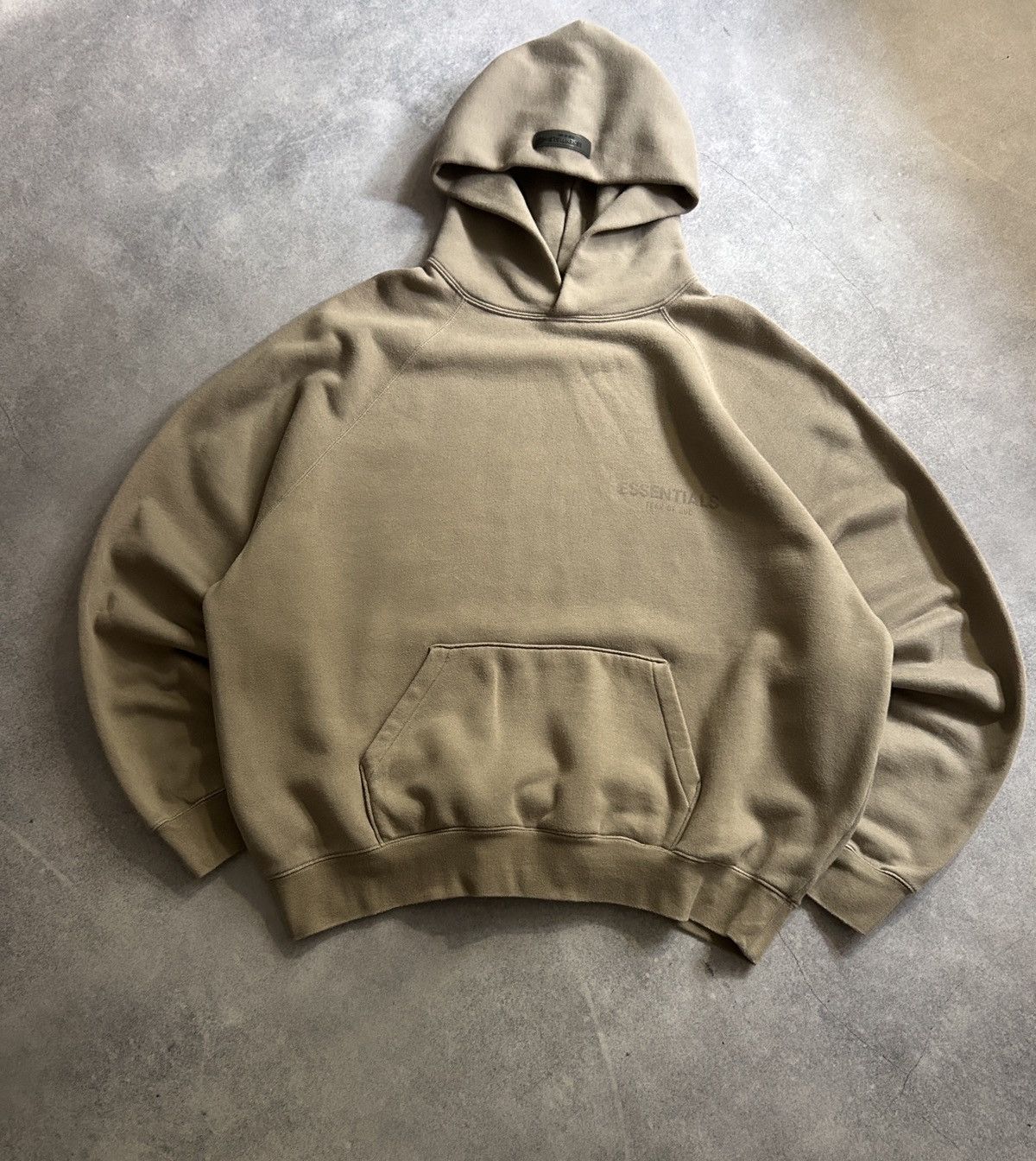Fear of God Essentials Beige oversized hoodies mens