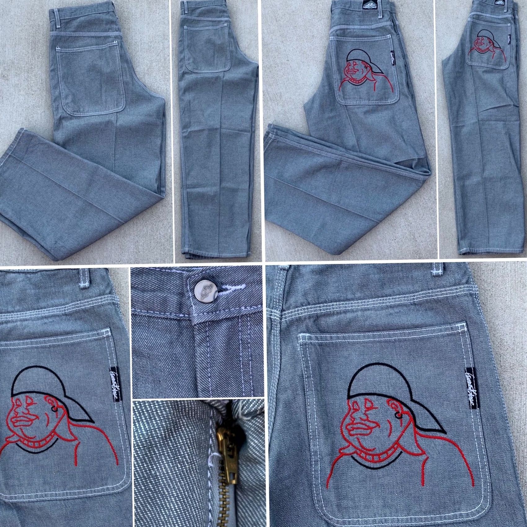 Vintage VINTAGE Garment Stage Jeans Skater Raver 90s JeAnS 30 32 1/2 in Waist Mens Denim Gray 5-Pocket 30 7/8” Inseam US Made Size US 30 / EU 46 - 5 Thumbnail