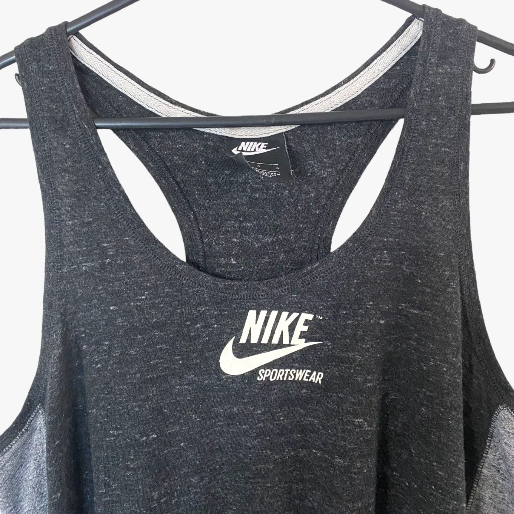 Nike VINTAGE Nike Sportswear Tank Top Dress Womens Large Black & Grey Sleeveless Athletic Gym Size L / US 10 / IT 46 - 5 Thumbnail