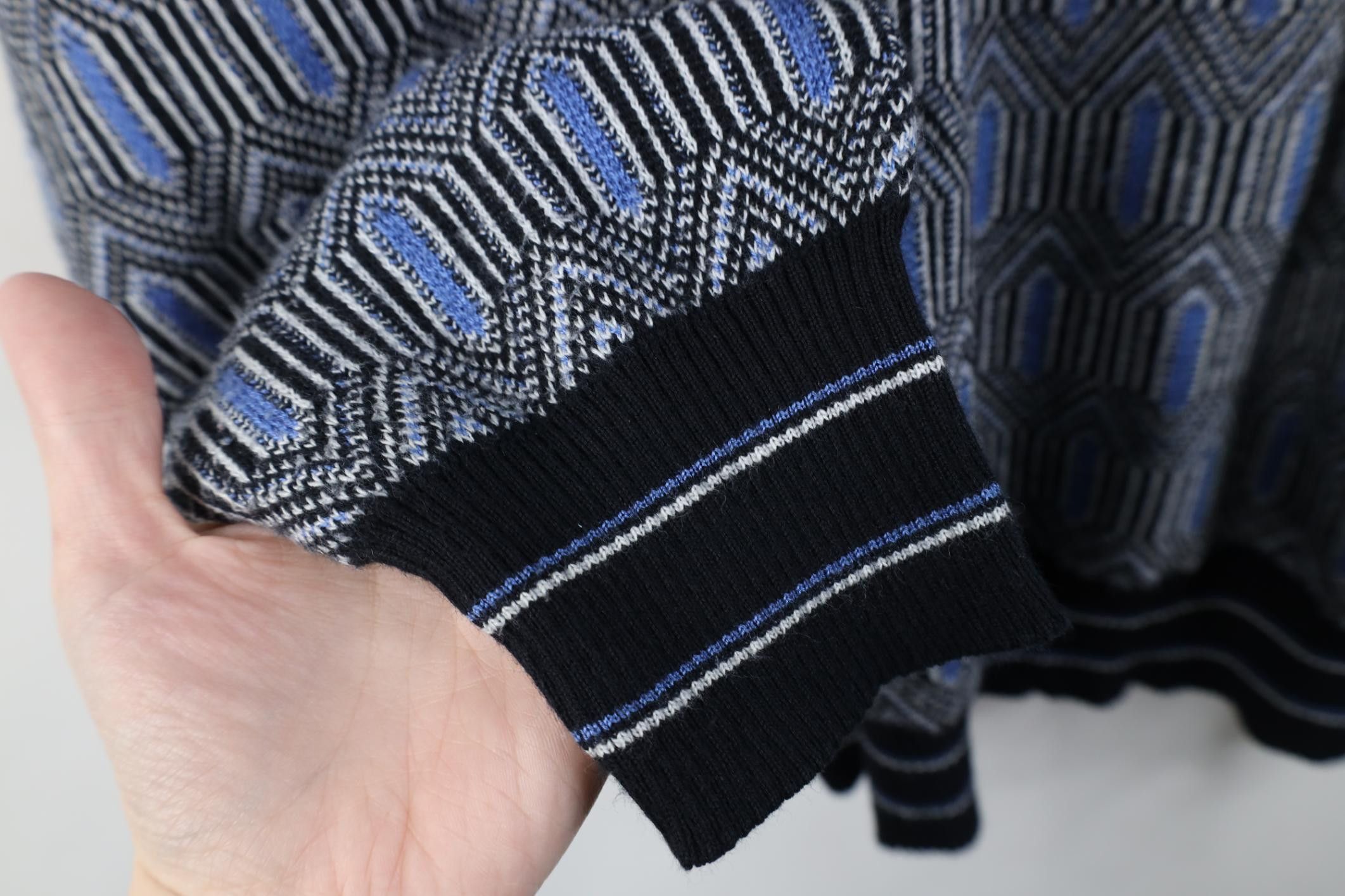 Vintage Vintage 90s Ed Bassmaster Geometric Knit Crewneck Sweater Size US L / EU 52-54 / 3 - 5 Thumbnail