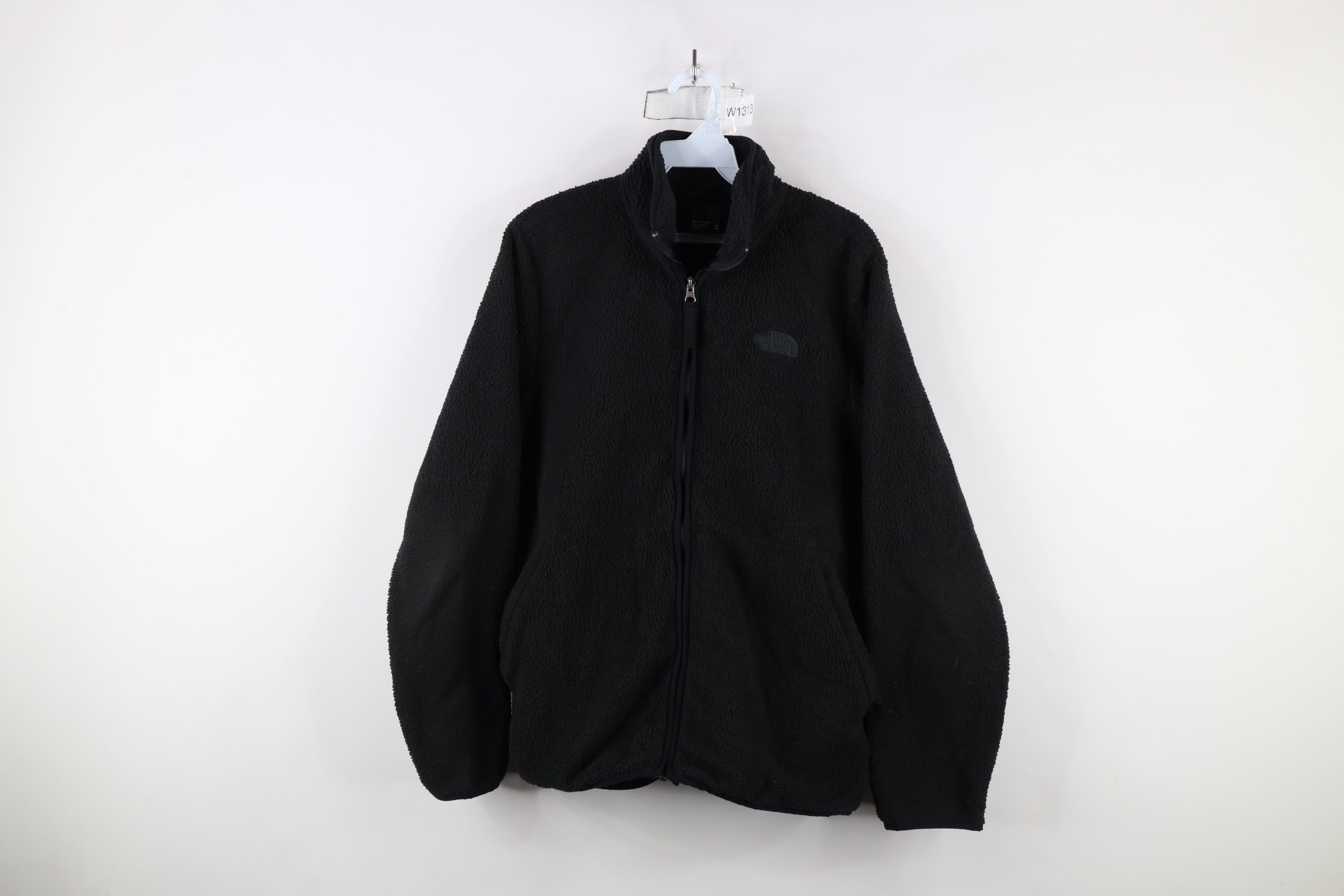 The North Face × Vintage The North Face Spell Out Deep Pile Fleece Full Zip Jacket Size US M / EU 48-50 / 2 - 1 Thumbnail