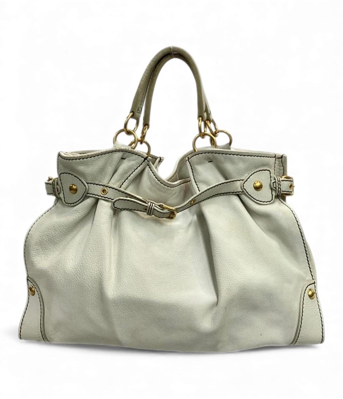 Miu Miu Miu Miu - White Leather Handbag with Gold Hardware Size ONE SIZE - 5 Thumbnail