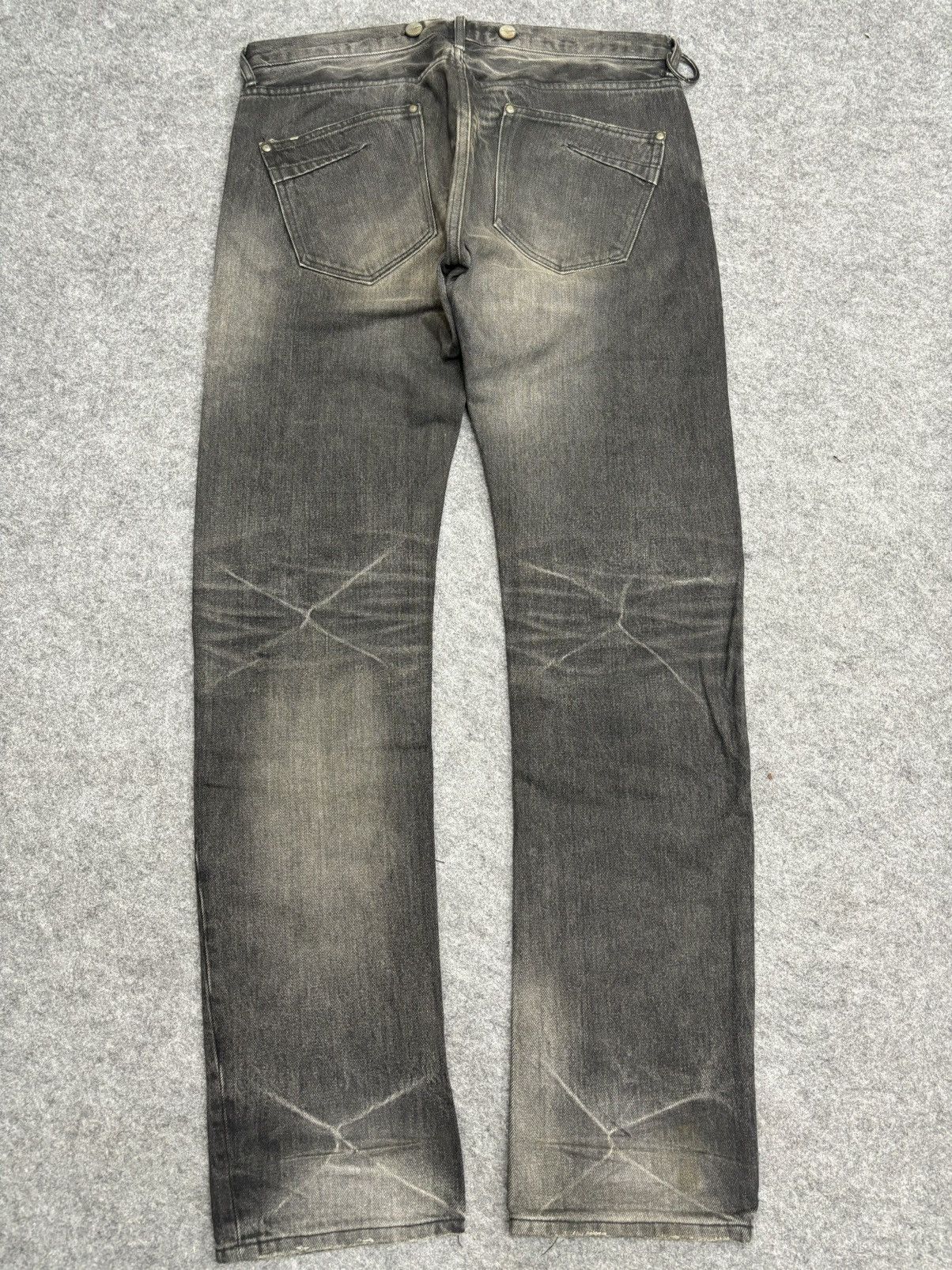 Designer 💥Archival💥H.N.B.M Sick Designer Curve Suspender Jeans F500 Size US 34 / EU 50 - 18 Thumbnail