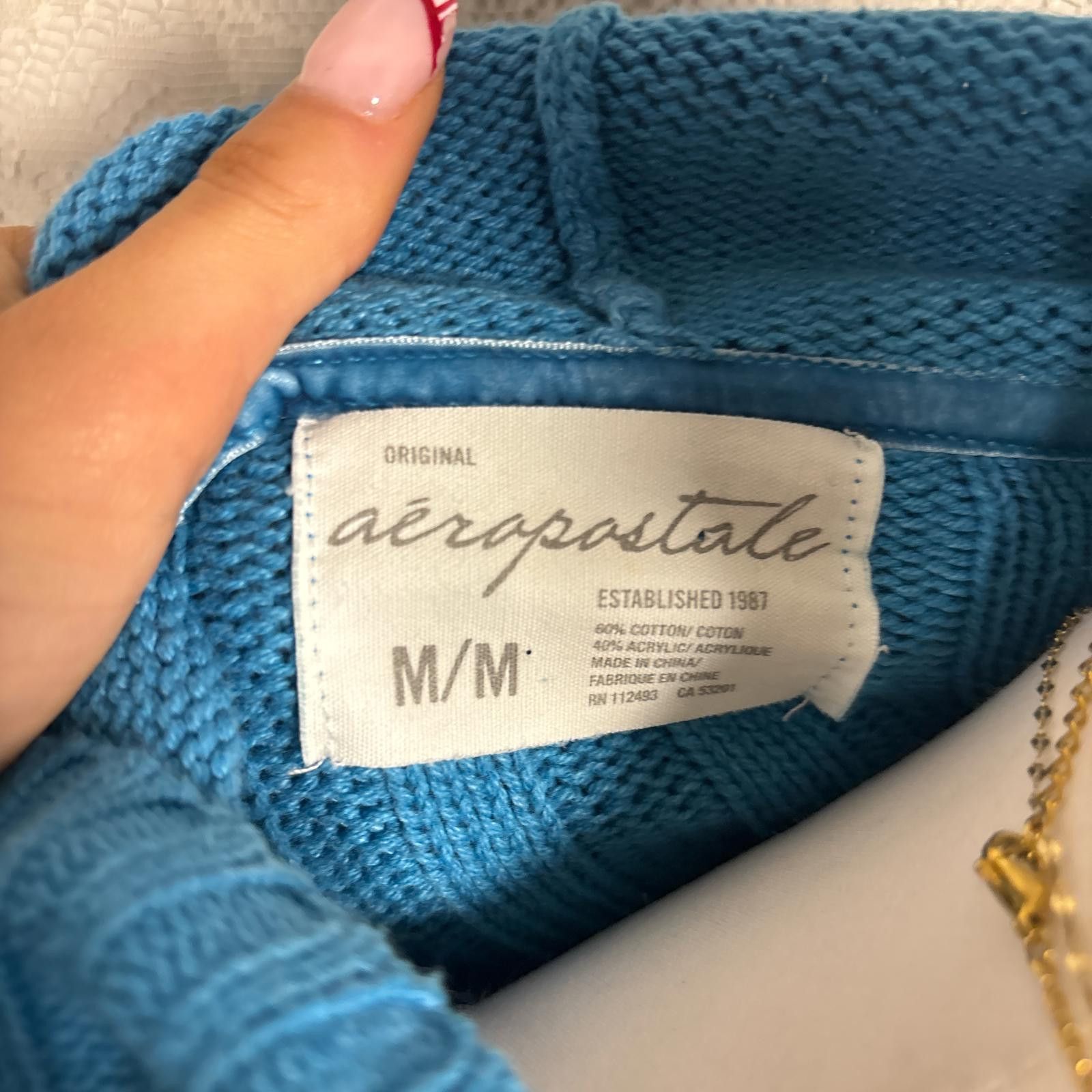 Aeropostale y2k vintage aeropostale cable knit sweater Size M / US 6-8 / IT 42-44 - 3 Thumbnail