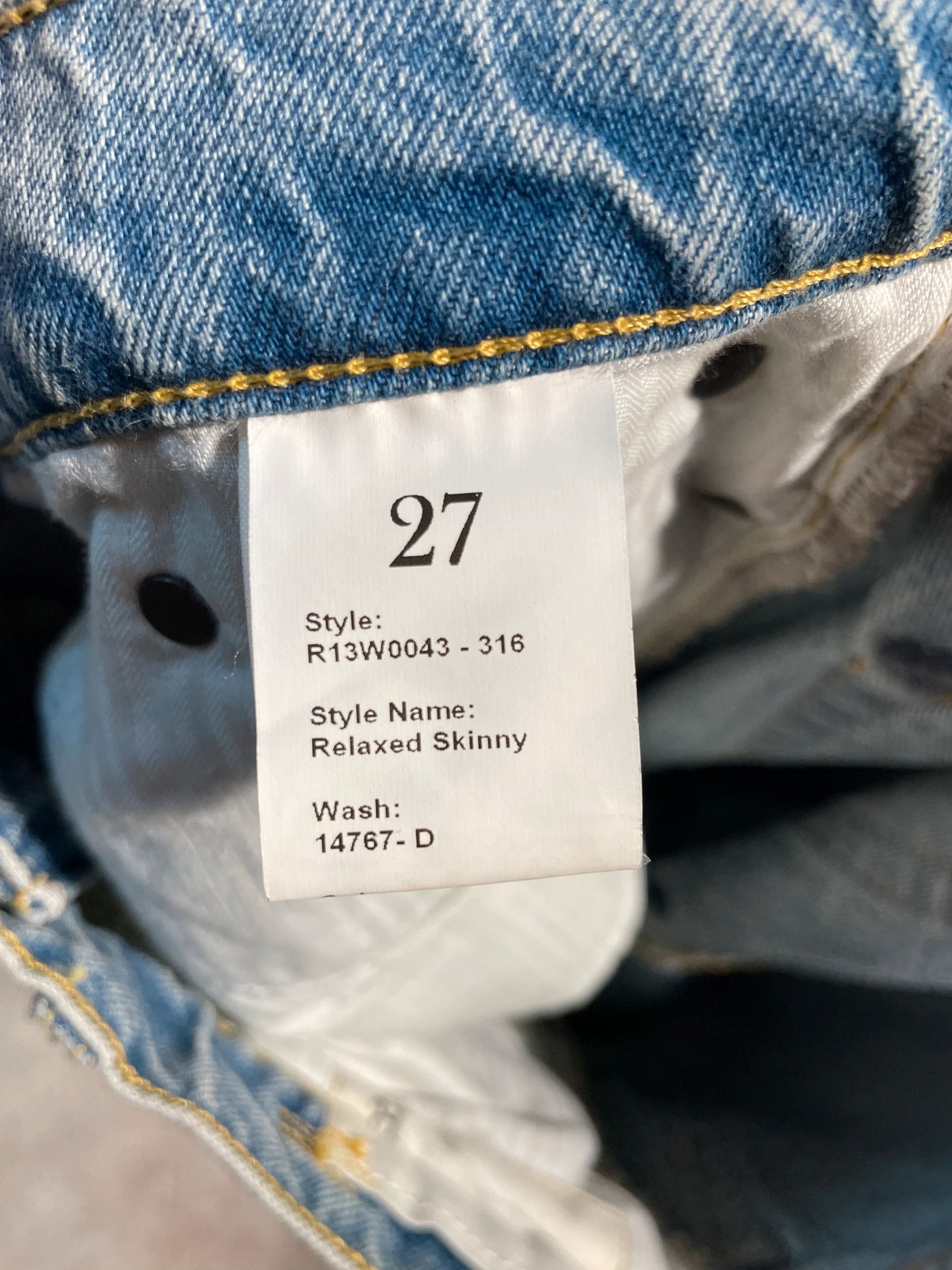 R13 R13 Relaxed Denim Jeans Size 27" / US 4 / IT 40 - 9 Thumbnail