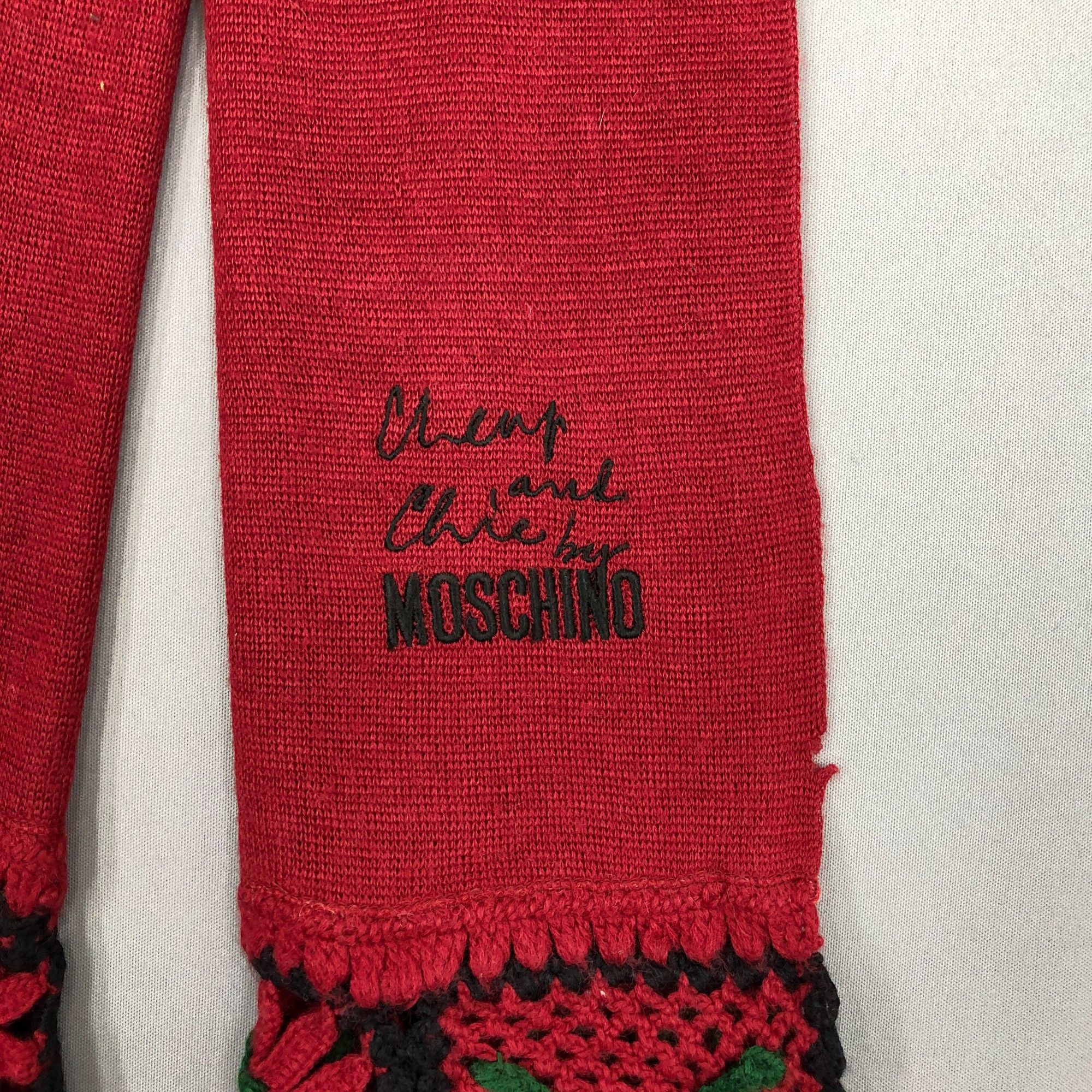 Vintage Vintage Moschino Scarf Muffler Knit Wool Cashmere Scarves Size ONE SIZE - 4 Thumbnail
