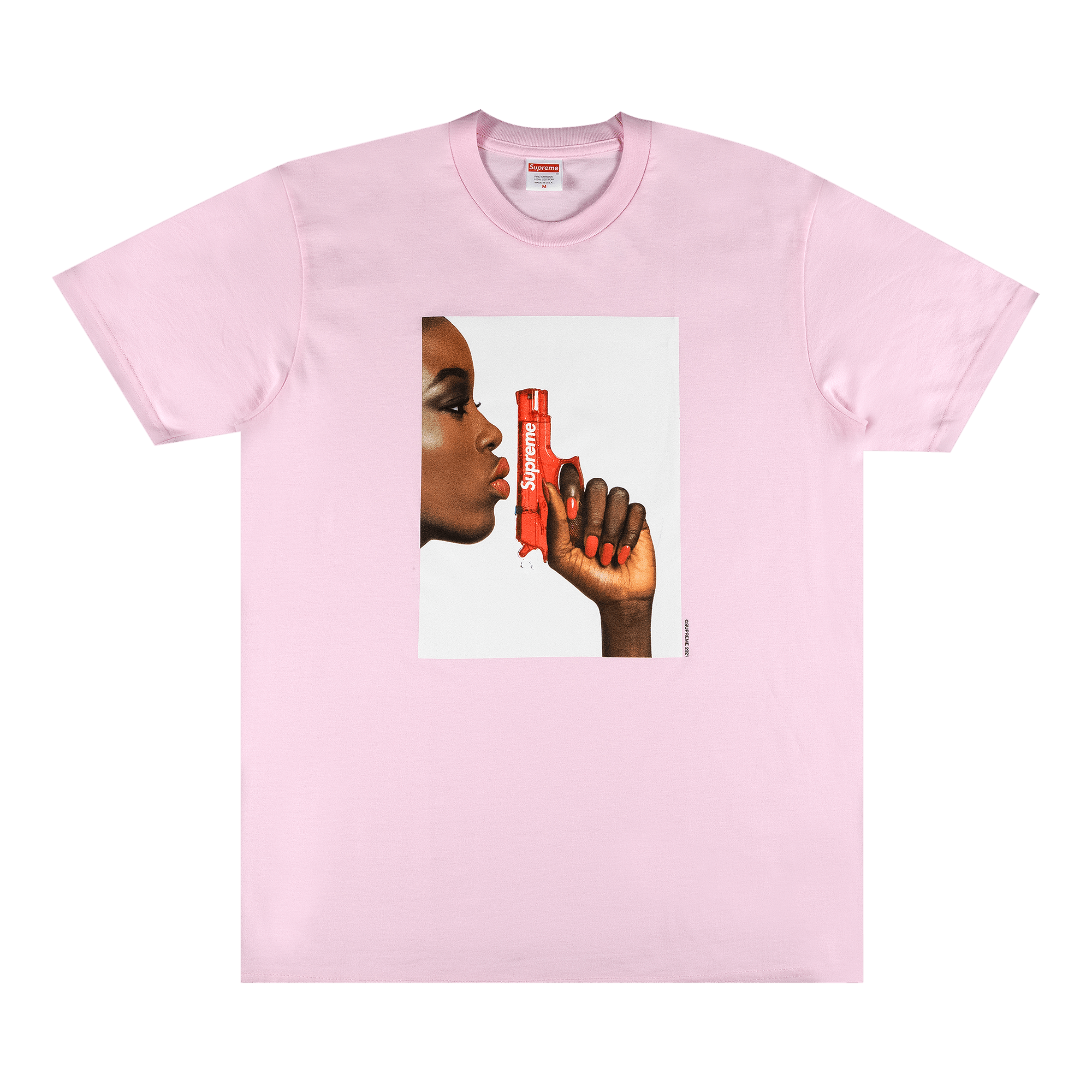 image of Supreme Water Pistol Tee Light Pink, Men's (Size Medium)