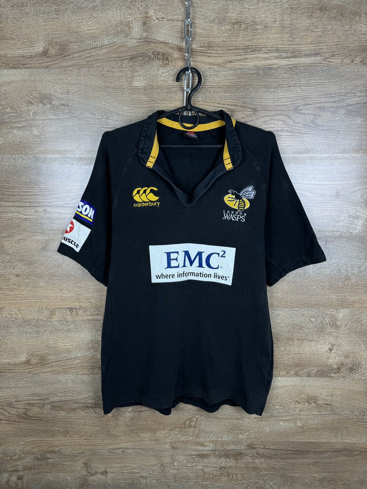 Canterbury of New Zealand Mens Vintage CANTERBURY OFNEW ZEALAND WASPS rugby T-shirt Size US M / EU 48-50 / 2 - 1 Thumbnail