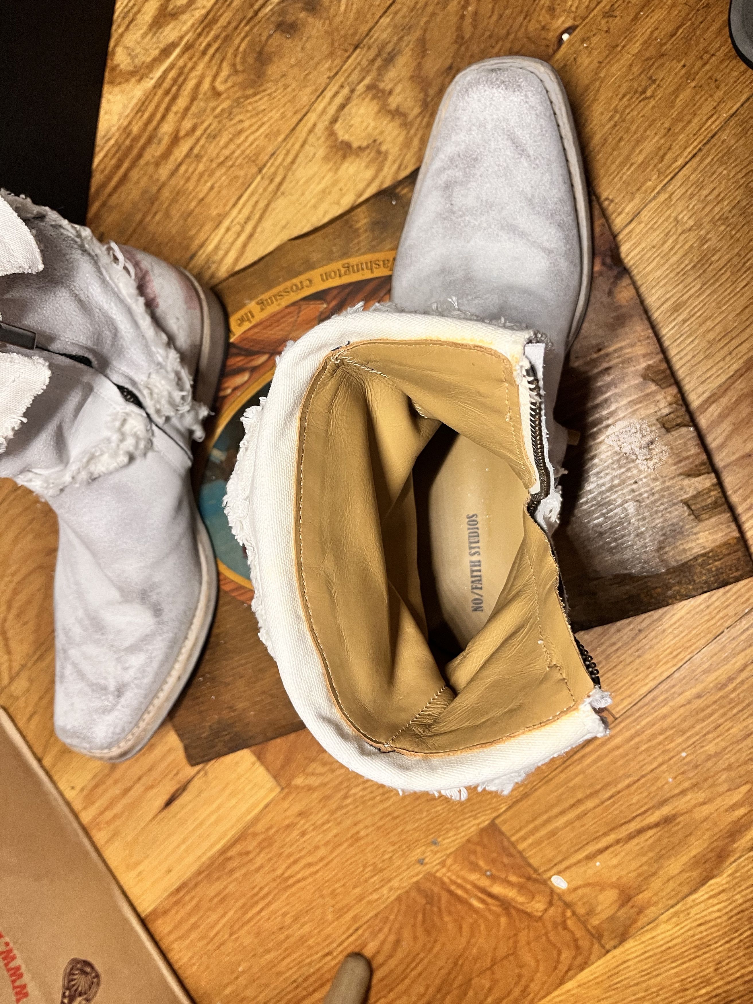 靴 NO/FAITH STUDIOS TEXAN BOOTS FLAG WHITE No Faith Studios TEXAN BOOTS FLAG WHITE | Grailed