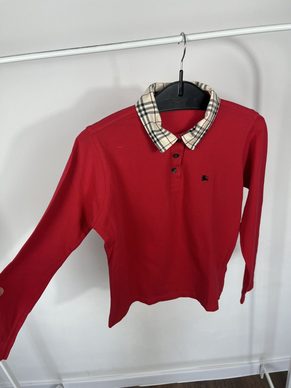 Burberry Burberry London Polo Shirt Nova Check Collar Long Sleeve L Size L / US 10 / IT 46 - 10 Thumbnail