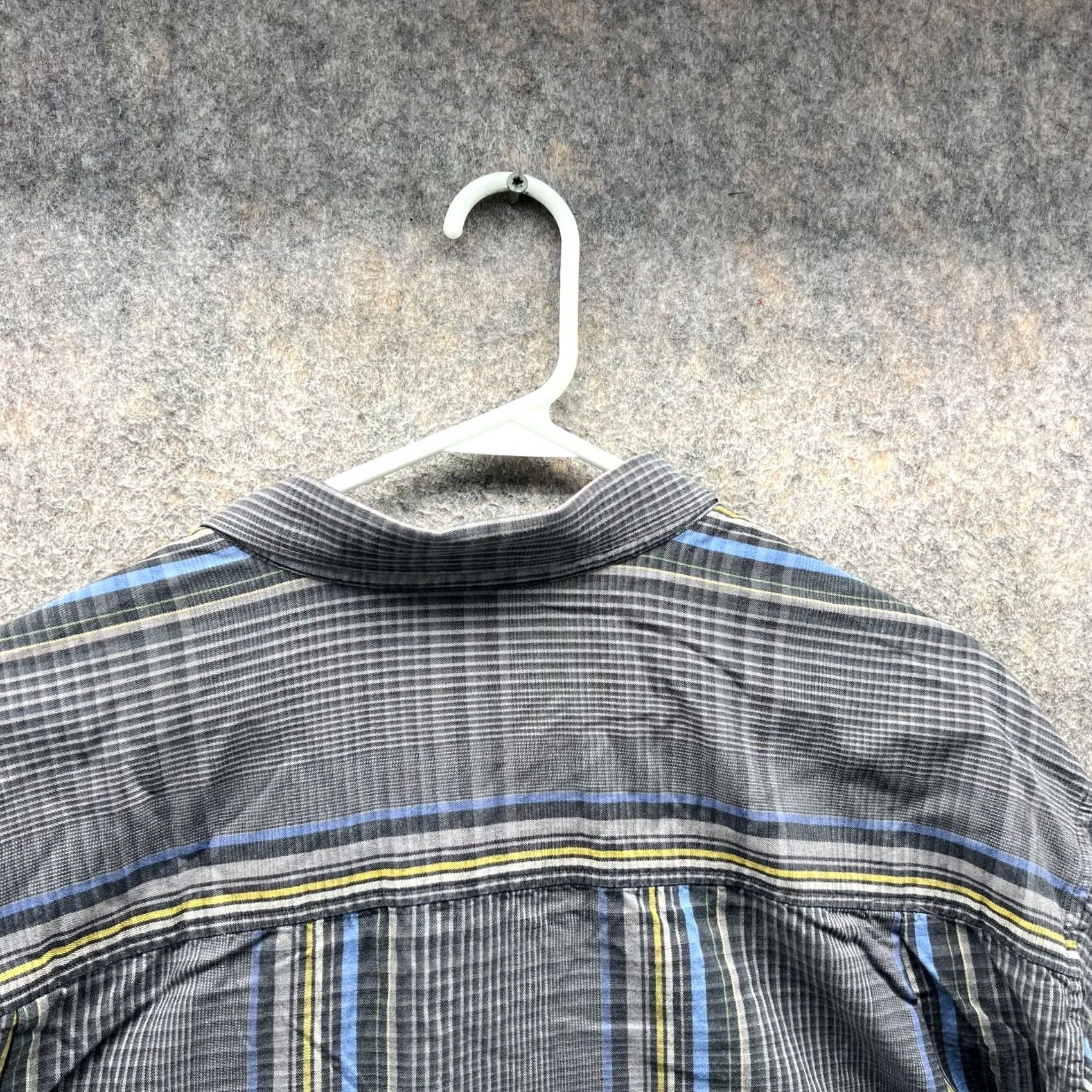 Tommy Bahama VINTAGE Tommy Bahama Shirt Men 2XT Gray Striped Button-Down Long Sleeve Casual Formal Business Workwear 2XT Big & Tall Mens Size US XXL / EU 58 / 5 - 4 Thumbnail