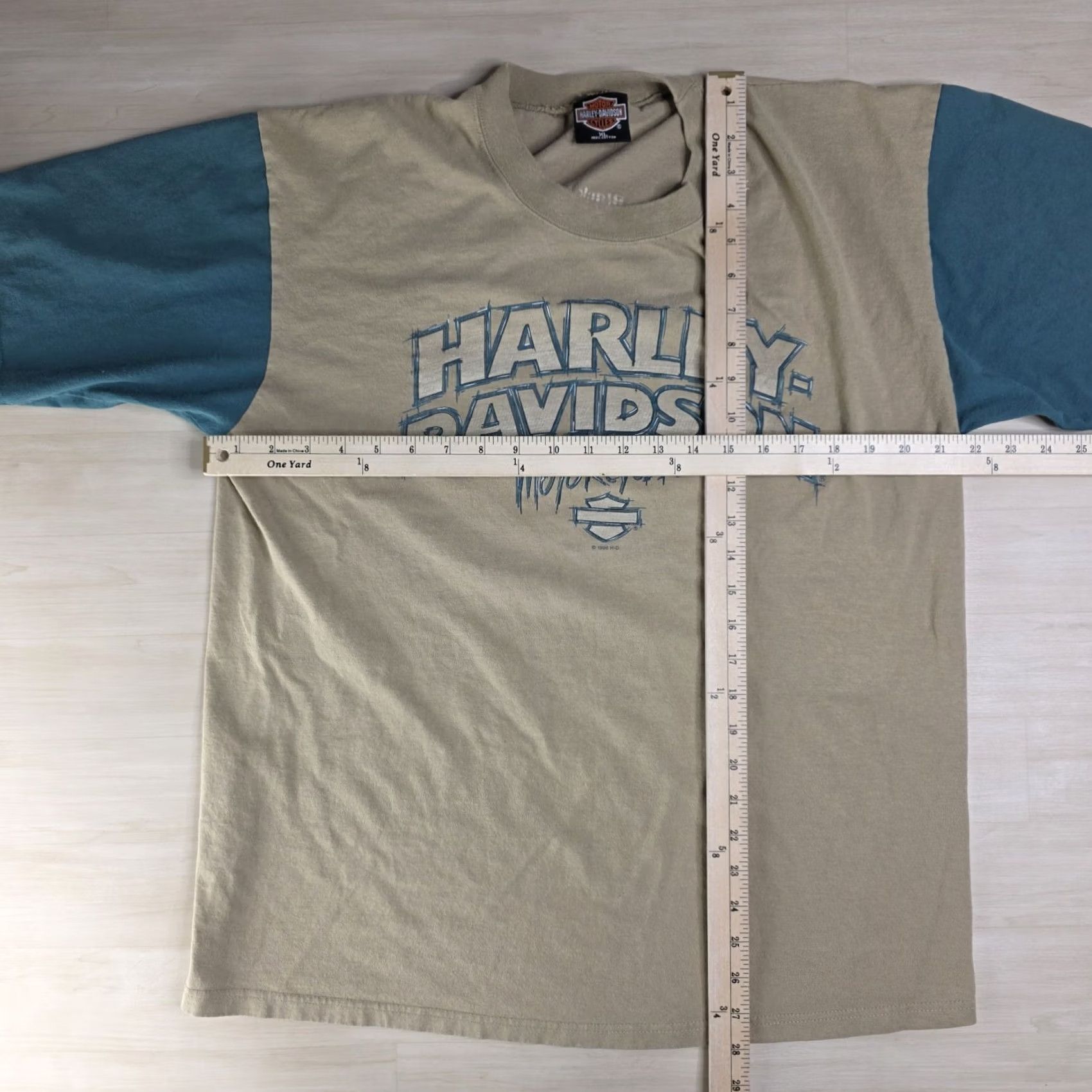 Harley Davidson VINTAGE Harley-Davidson Sturgis Two Tone Shirt Green Brown Double Sided Size L Mens Size US L / EU 52-54 / 3 - 5 Thumbnail
