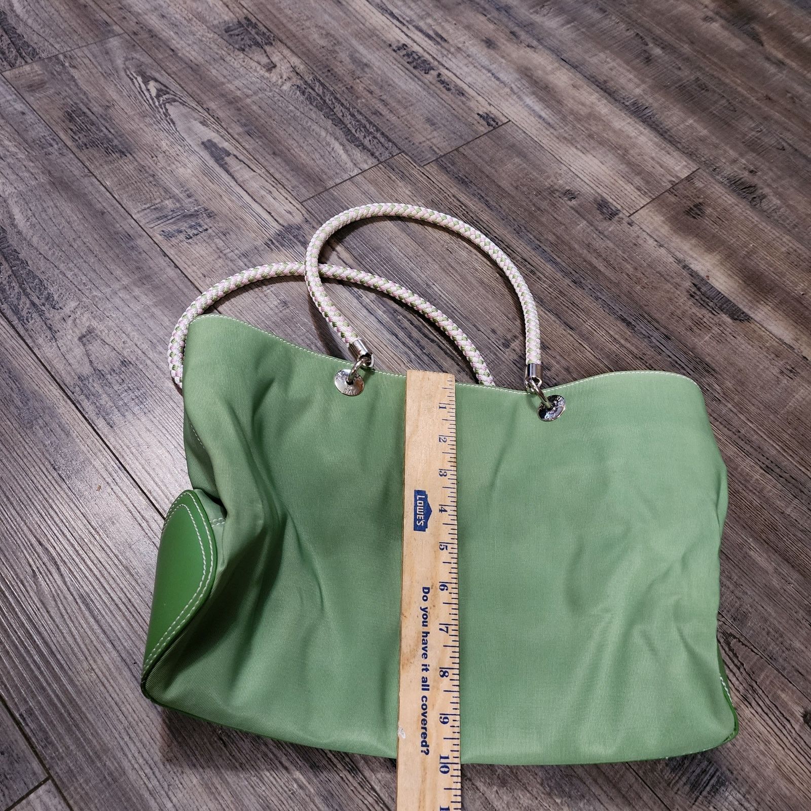 The Sak The Sak Green Canvas handbag Braided handle beautiful inside Size ONE SIZE - 10 Thumbnail