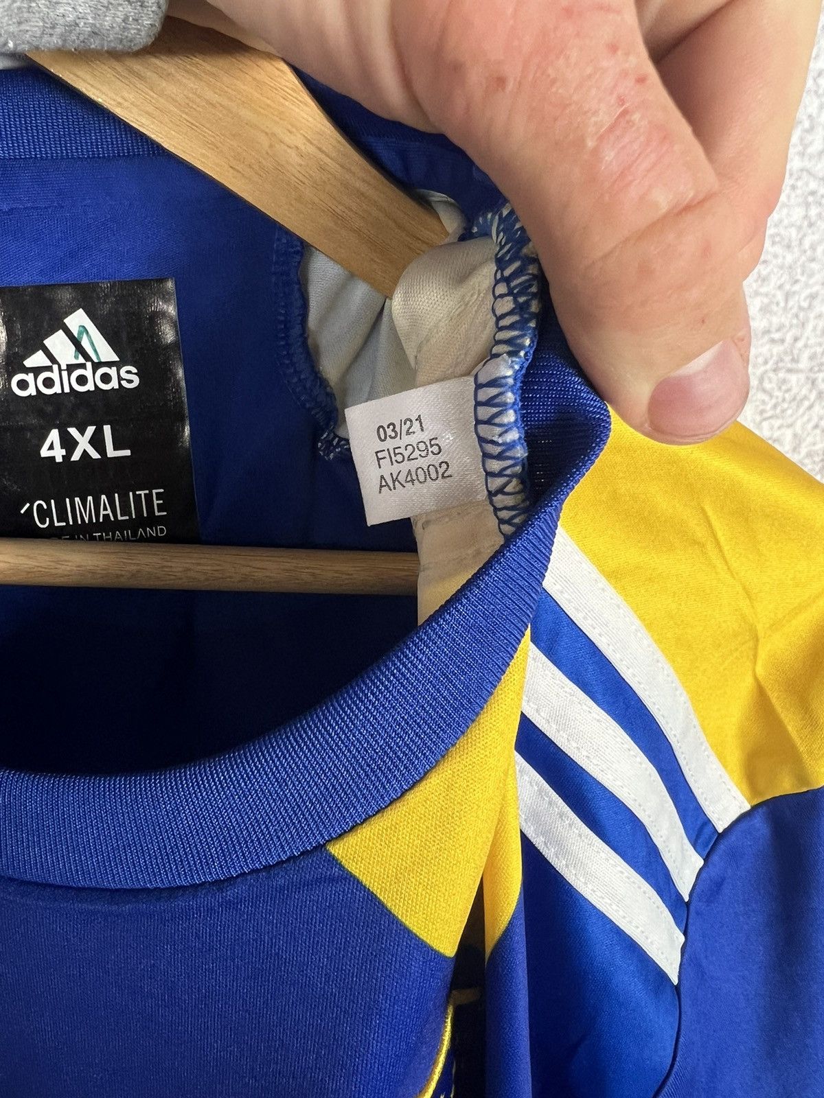 Adidas Adidas Boca Juniors Carlitos #10 Tevez Soccer Jersey 4XL Size US XXL / EU 58 / 5 - 13 Thumbnail