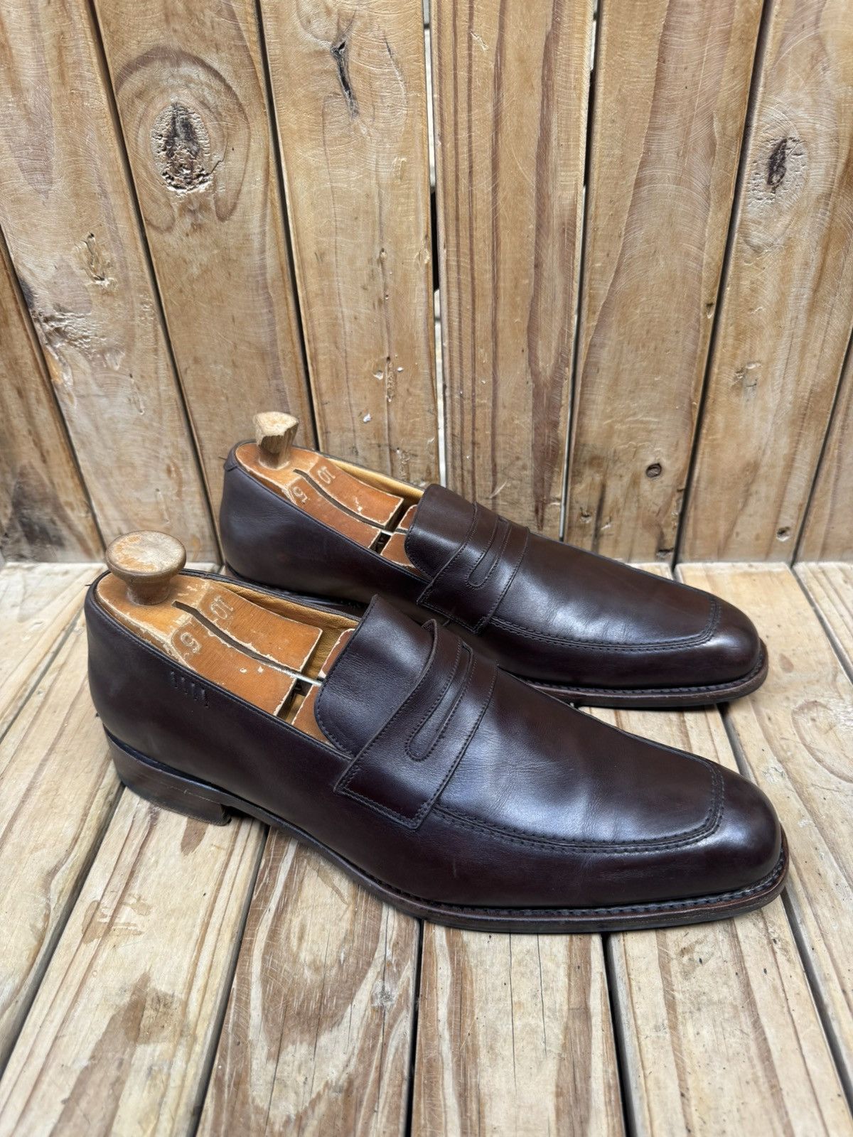 Paraboot Paraboot Men’s Penny brown Leather Loafers Uk 9.5 H US 10.5 Size US 10.5 / EU 43-44 - 8 Thumbnail
