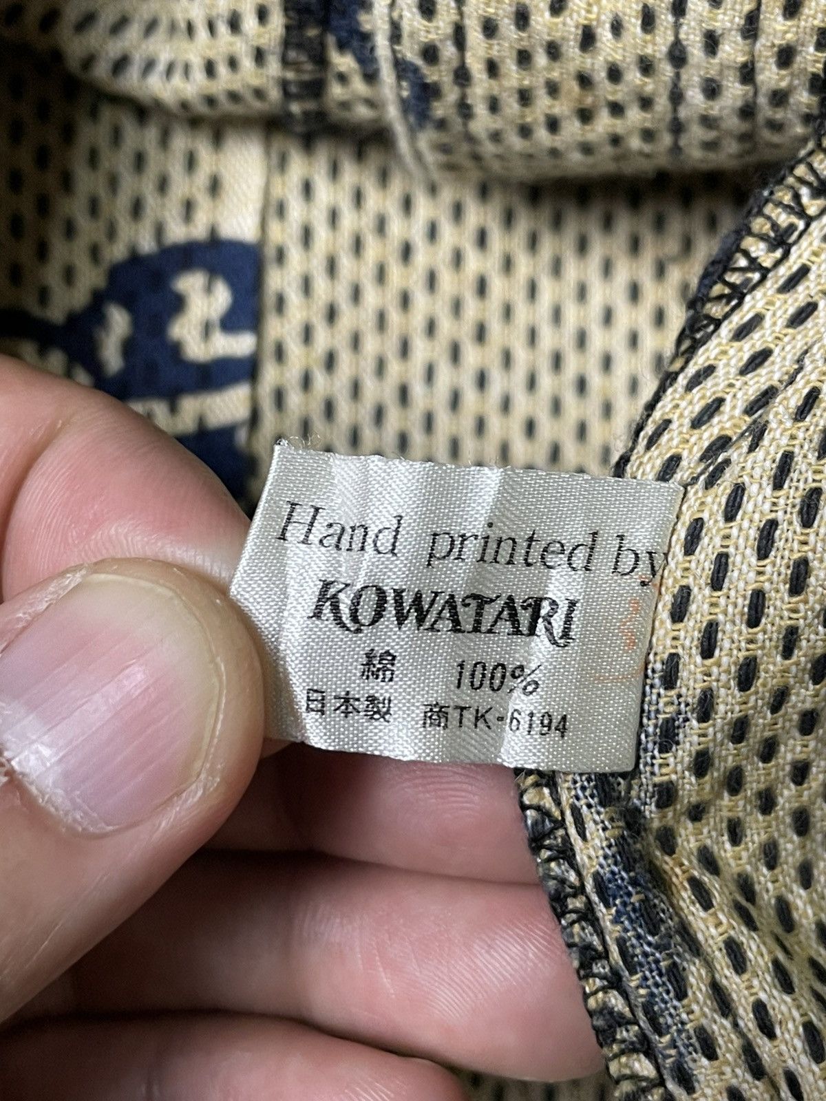 Japanese Brand × Vintage Kowatari Brand Hand Printed Button Up Shirts (77) Size US XXS / EU 40 - 10 Thumbnail