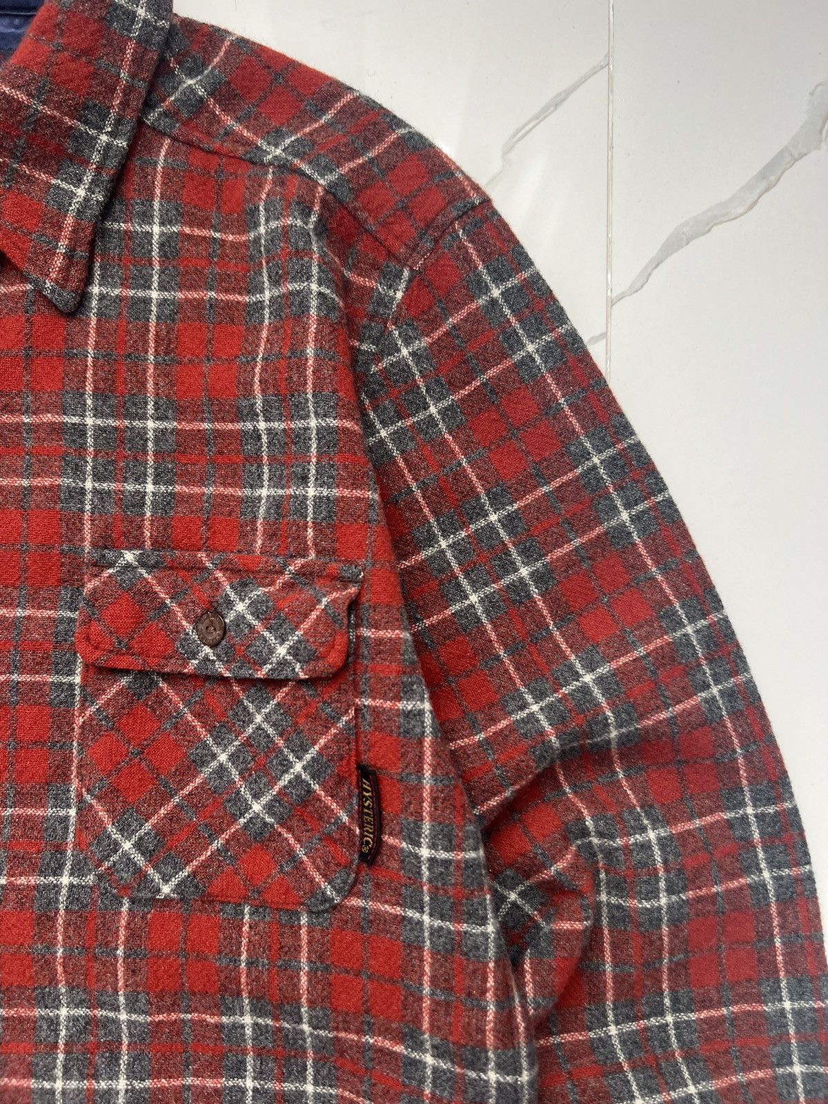 Hysteric Glamour 00’s HYSTERIC GLAMOUR HEAVY WOOL FLANNEL CHECK TIMBER SHIRT Size US M / EU 48-50 / 2 - 2 Thumbnail