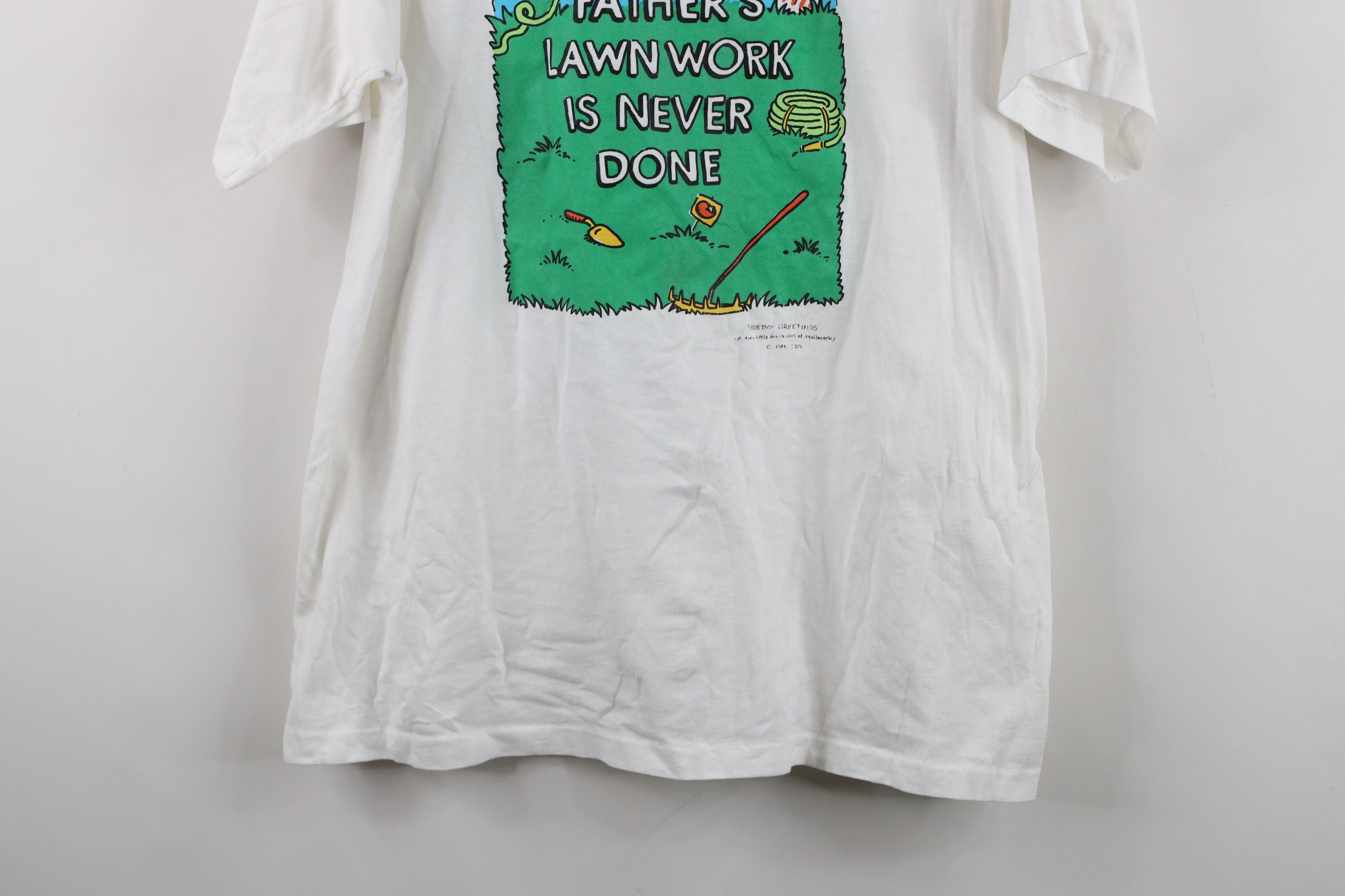 Vintage Vintage 90s Streetwear Lawn Work Is Never Done T-Shirt USA Size US XL / EU 56 / 4 - 3 Thumbnail