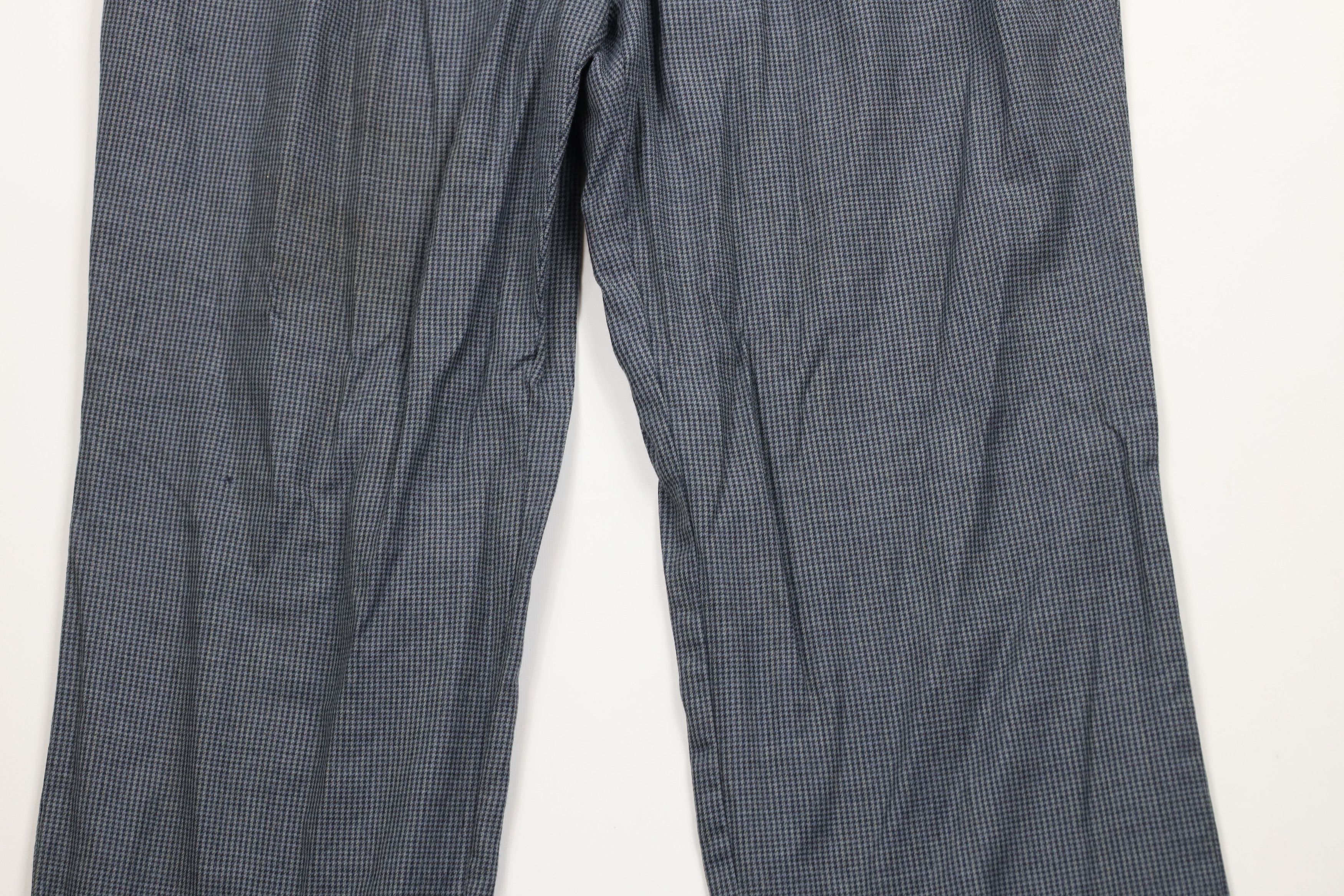 Vintage Vintage 70s Streetwear Houndstooth Wool Wide Leg Pants USA Size US 38 / EU 54 - 3 Thumbnail