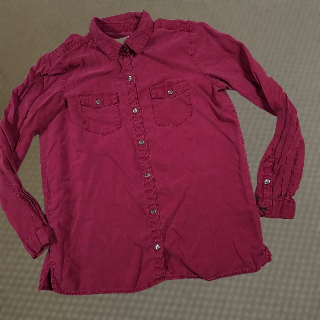 J. Jill J. Jill Shirt Womens XS Long Sleeve Button-Up Tencel Lyocell Pocket Blouse Pink Shirt Women XS Lyocell Button-Up Blouse Size XS / US 0-2 / IT 36-38 - 1 Thumbnail