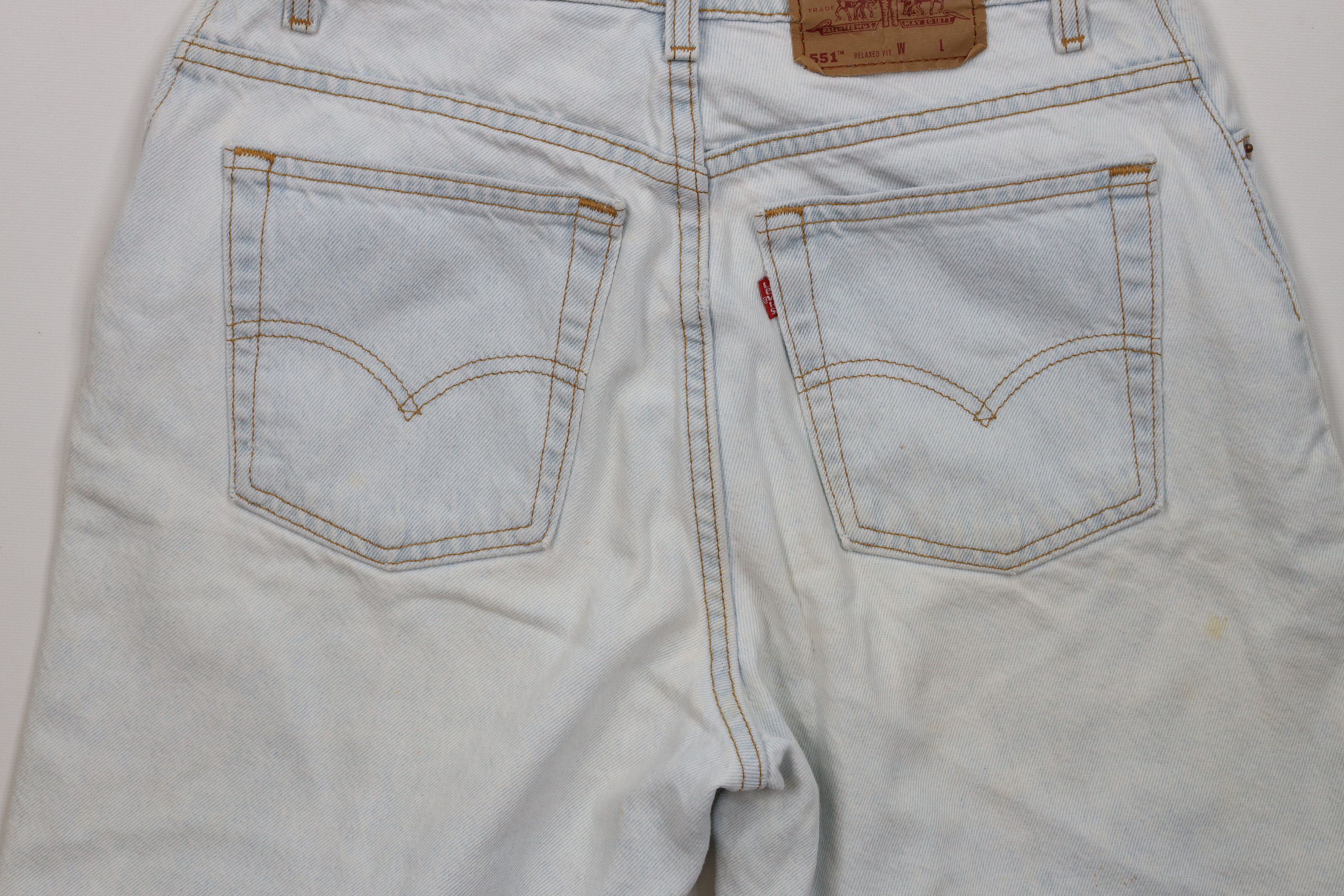 Levi's Vintage 90s Levis 551 Relaxed Denim Jean Shorts Jorts USA Size 34" / US 12 / IT 48 - 13 Thumbnail