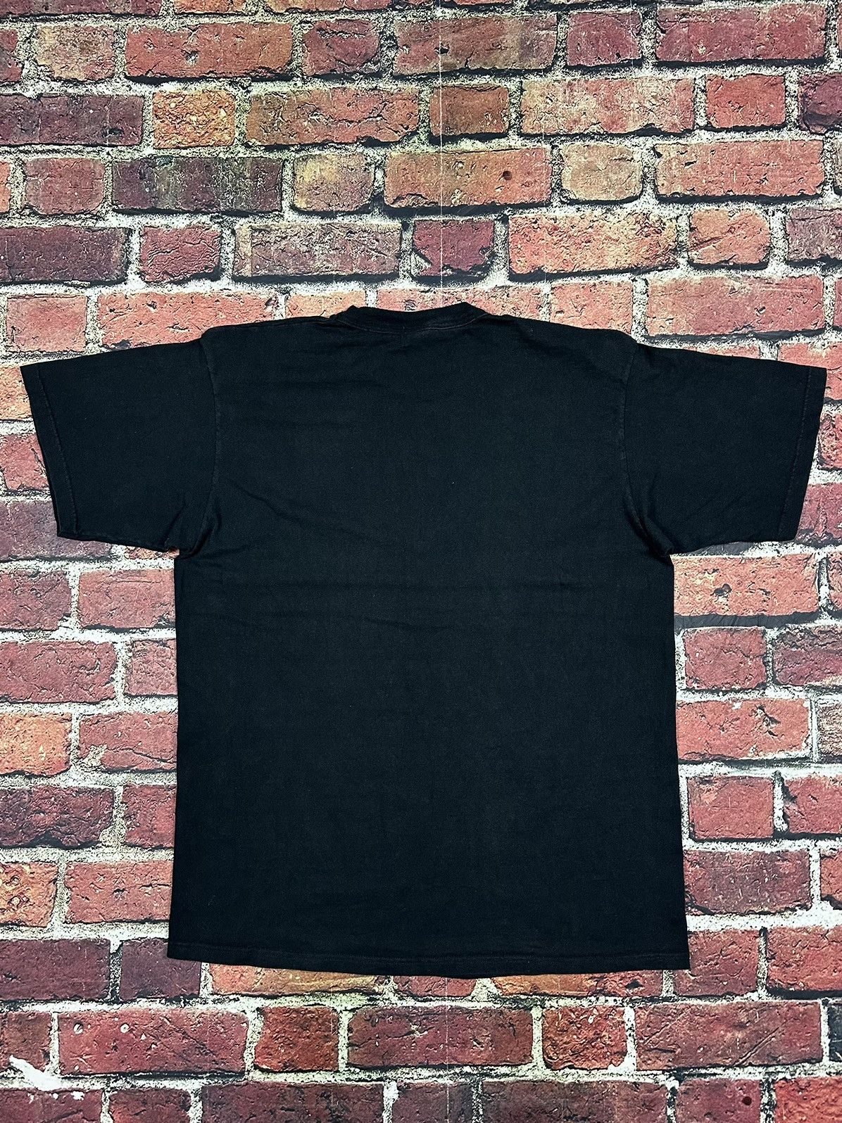 Fruit Of The Loom × Vintage Vintage Black Blank Tee Shirt Short Sleeve 90s y2k grunge Size US XL / EU 56 / 4 - 2 Thumbnail