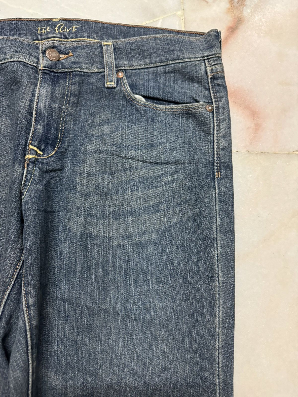 Tornado Mart 💥SLIM FLARED💥JAPANESE THE FLIRT BLUE JEANS SLIM BOOTCUT Size US 32 / EU 48 - 5 Thumbnail