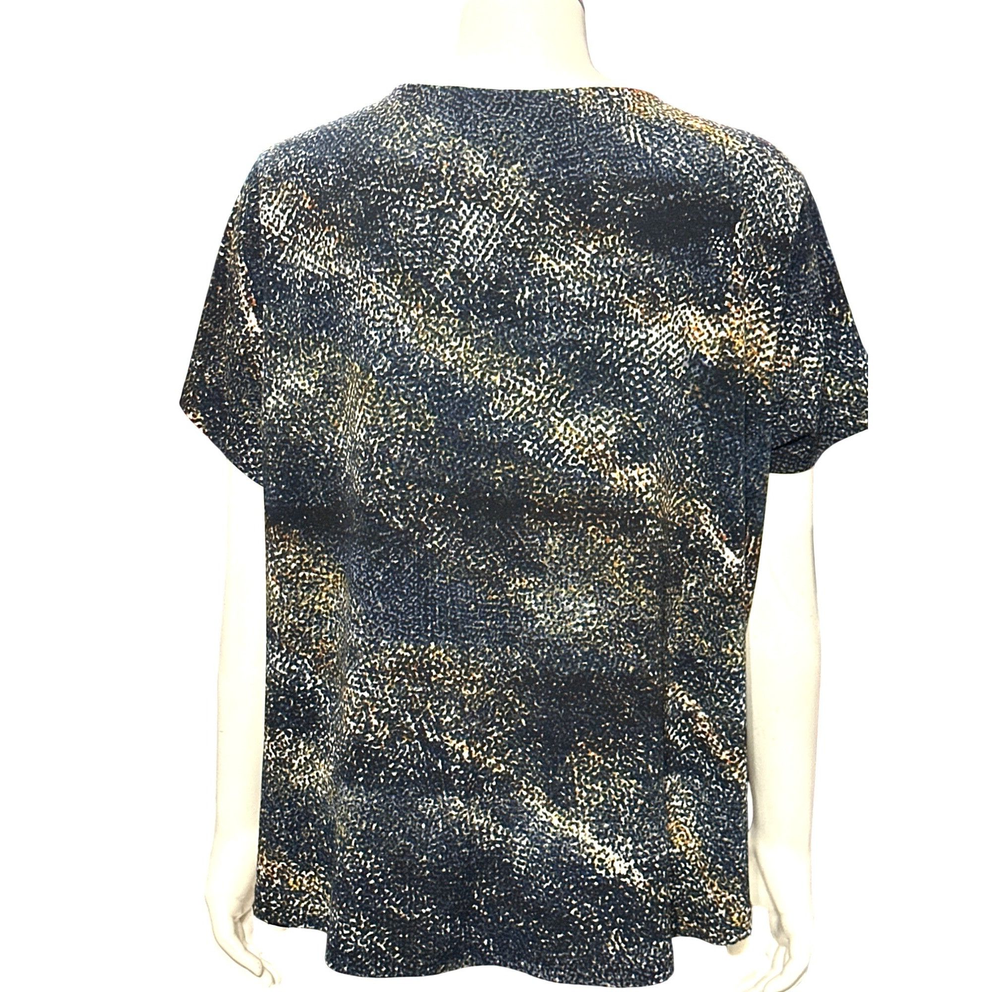 Other Adrienne Vittadini Metallic Ring Detail Short Sleeve Top In Size XL / US 12-14 / IT 48-50 - 5 Thumbnail