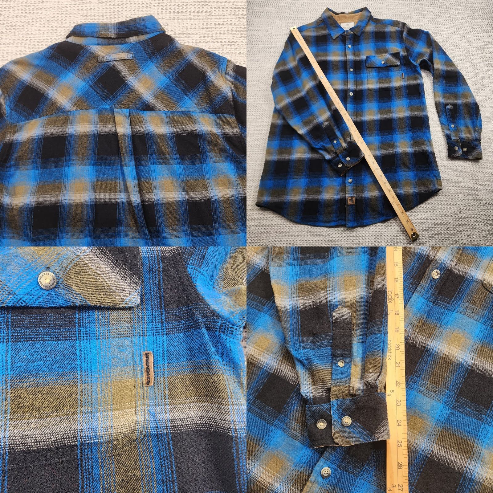 Vintage Legendary Whitetails Buck Camp Flannel Shirt Mens LT Plaid Button Up Hunting Size US L / EU 52-54 / 3 - 8 Thumbnail