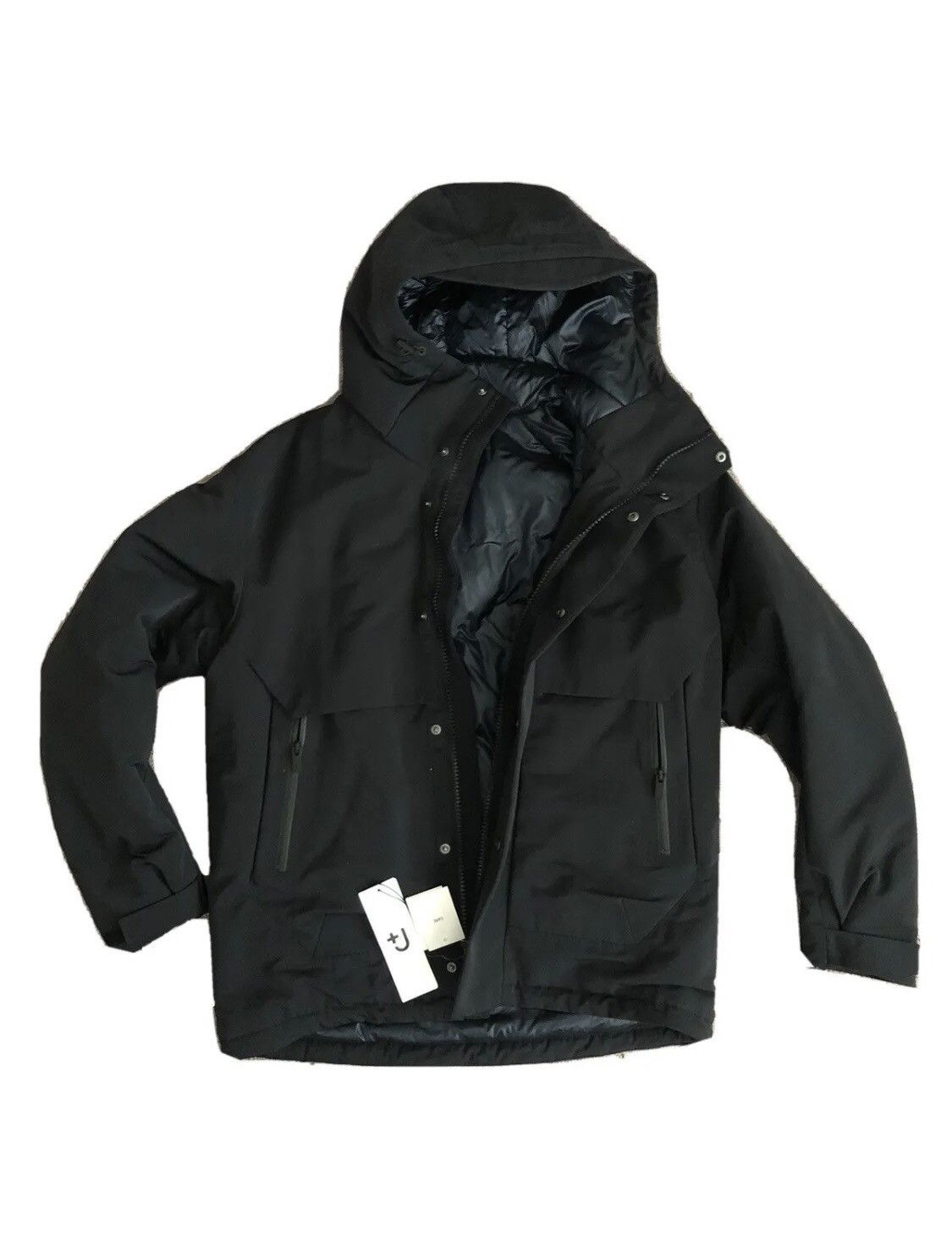 Jil Sander × Uniqlo +J Oversized Hybrid Down Parka FW2021 Black Size US XXS / EU 40 - 2 Thumbnail