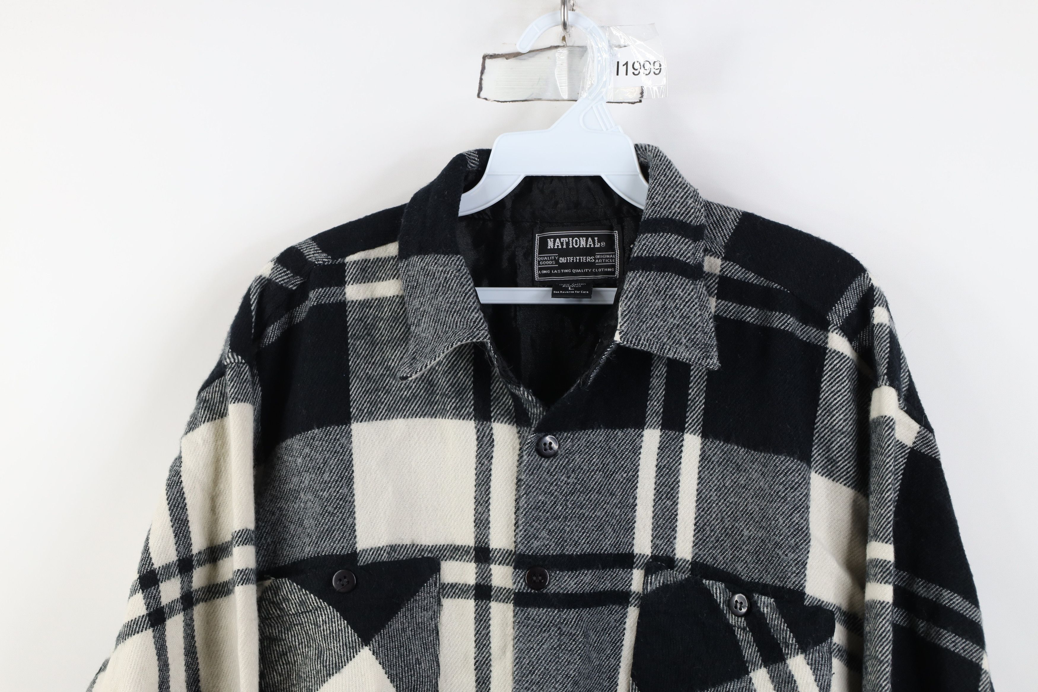Vintage Vintage 90s Streetwear Flannel Button Shirt Plaid Size US L / EU 52-54 / 3 - 2 Thumbnail