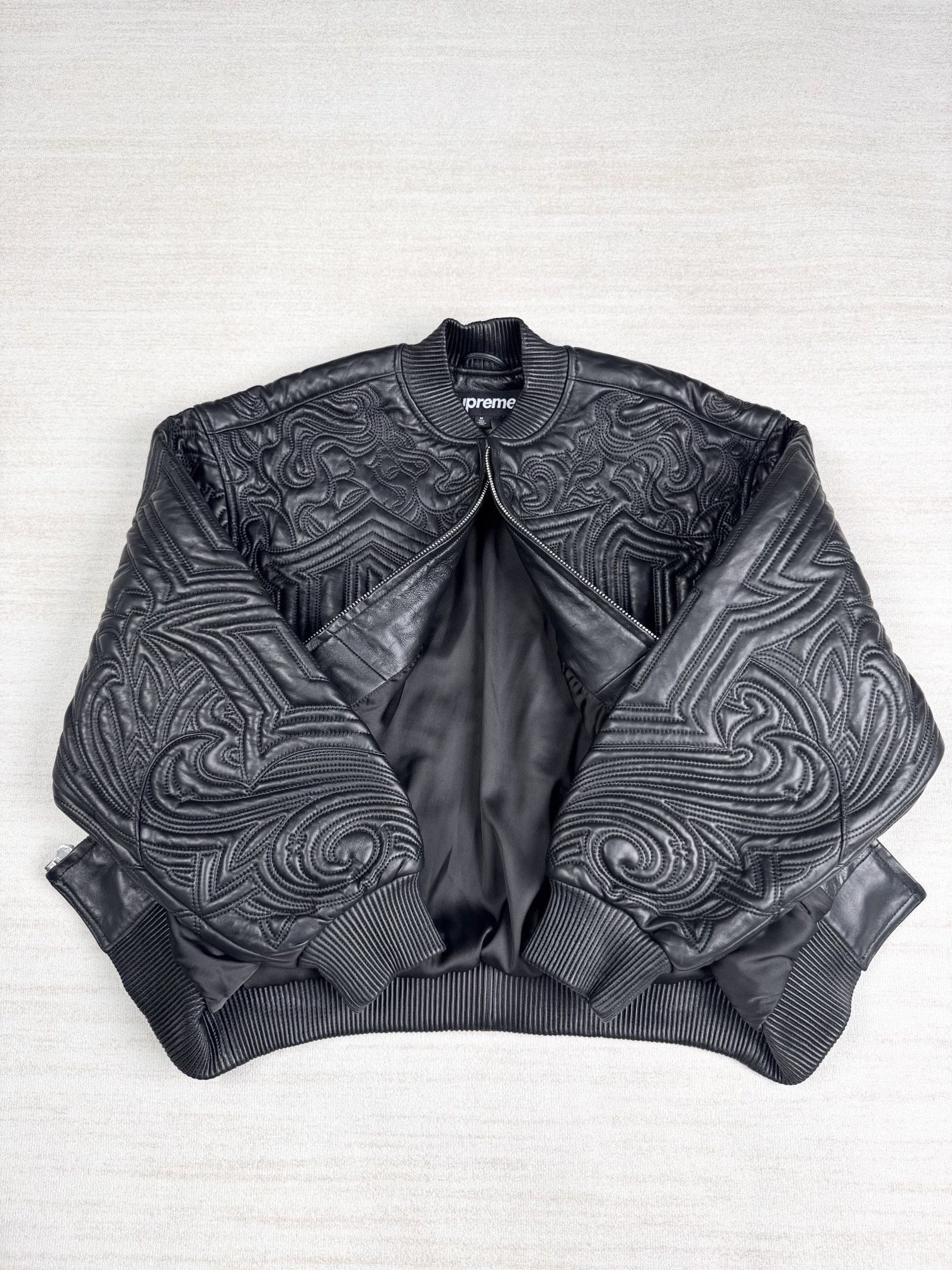Supreme Mister Cartoon Embroidered Leather Jacket Size US M / EU 48-50 / 2 - 4 Thumbnail