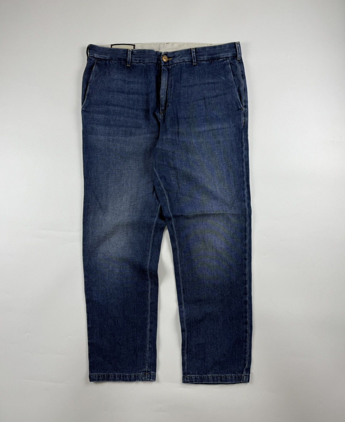 Gucci Gucci Embroidered Logo Denim Pants Size US 34 / EU 50 - 2 Thumbnail
