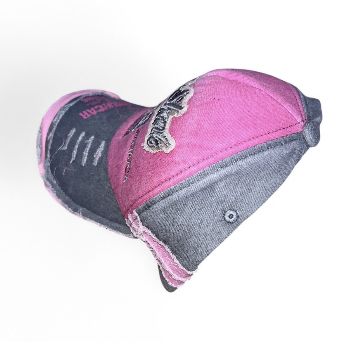 Other Pink Baseball Cap Men Women Streetwear Ripped Denim Hat Size ONE SIZE - 2 Thumbnail