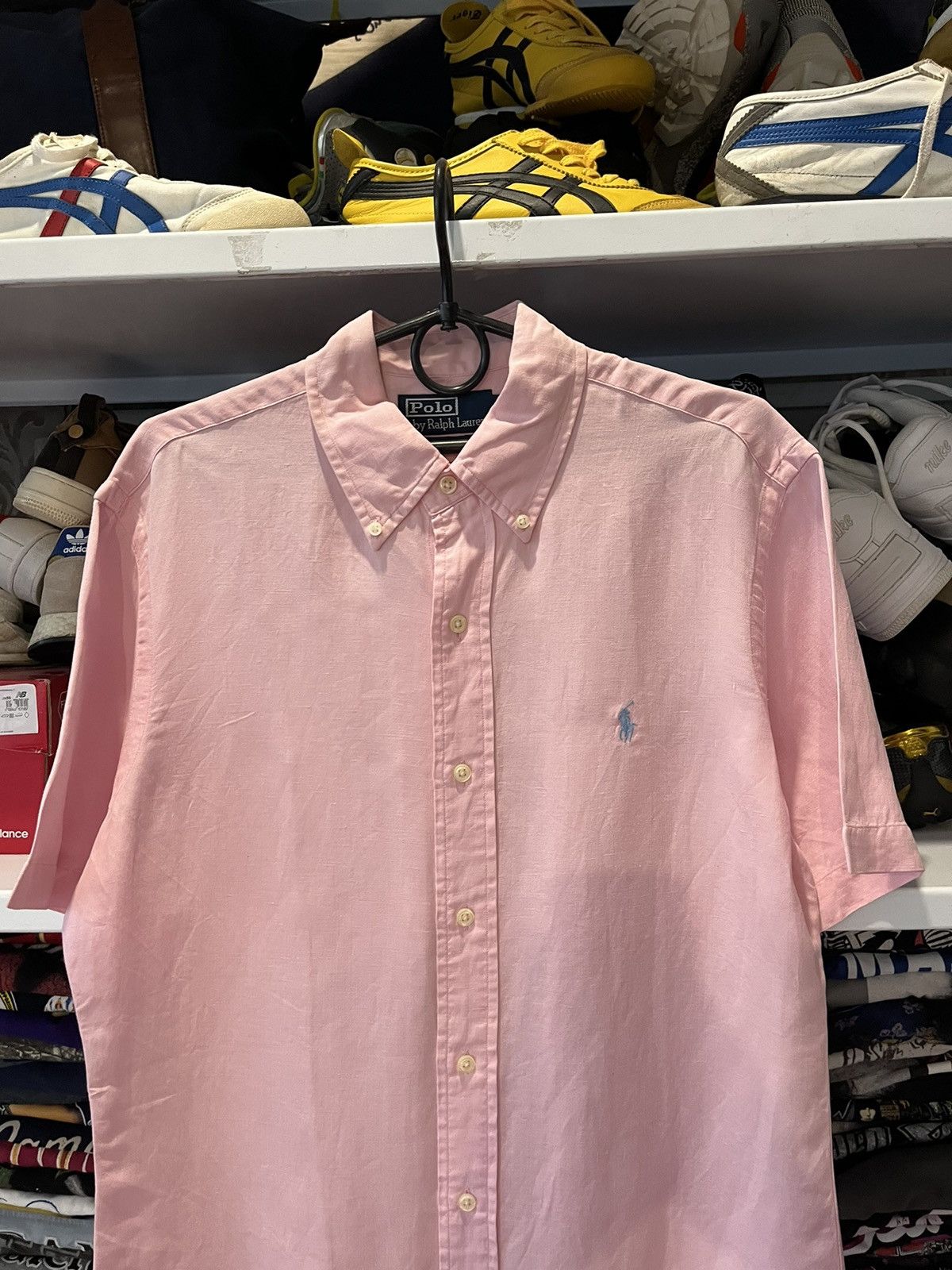 Polo Ralph Lauren Vintage RALPH LAUREN Linen Striped Short Sleeved Silk Shirt Size US S / EU 44-46 / 1 - 3 Thumbnail