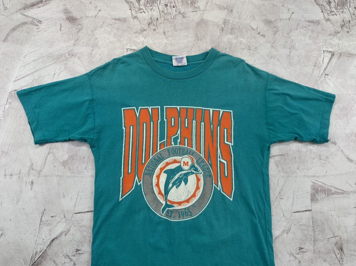 Vintage Mens vintage t shirt Dolphins Size XL Size US XL / EU 56 / 4 - 2 Thumbnail