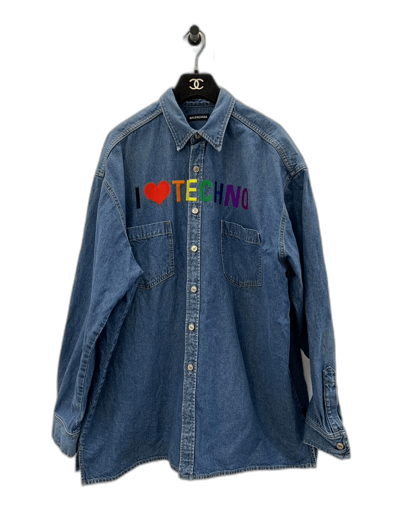 Balenciaga Balenciaga Blue Denim Shirt Jacket Size XS / US 0-2 / IT 36-38 - 1 Thumbnail