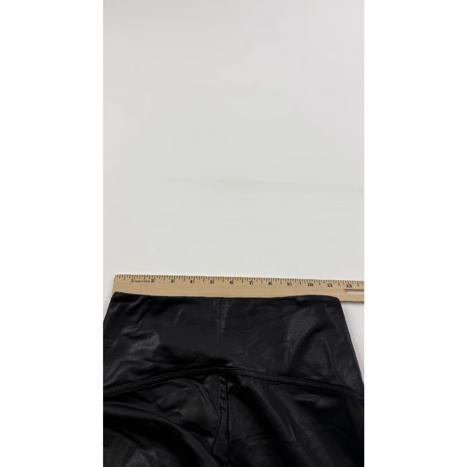 Vintage VINTAGE Jane and Bleecker Leggings Womens M Black Faux Leather High Rise Stretch Size 32" / US 10 / IT 46 - 6 Thumbnail