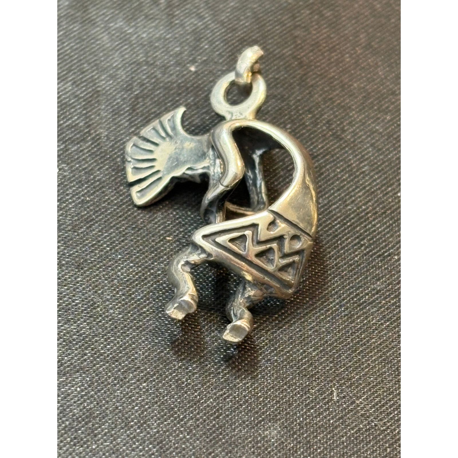 Other Vintage Sterling Silver Kokopelli Pendant 4 g 1.25" Size ONE SIZE - 1 Thumbnail